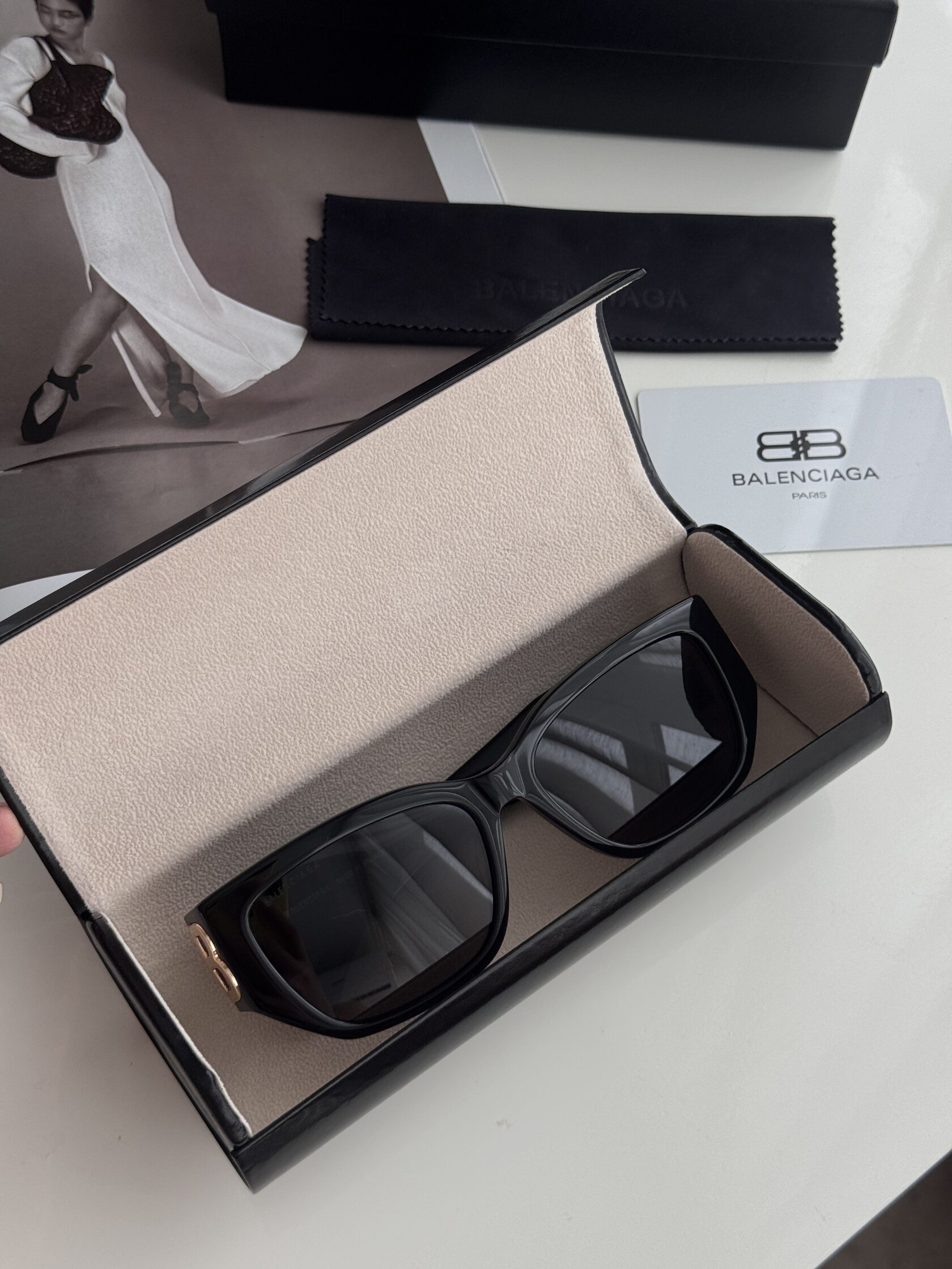 Balenciaga Black/Gold BB0361SK 001 - 2