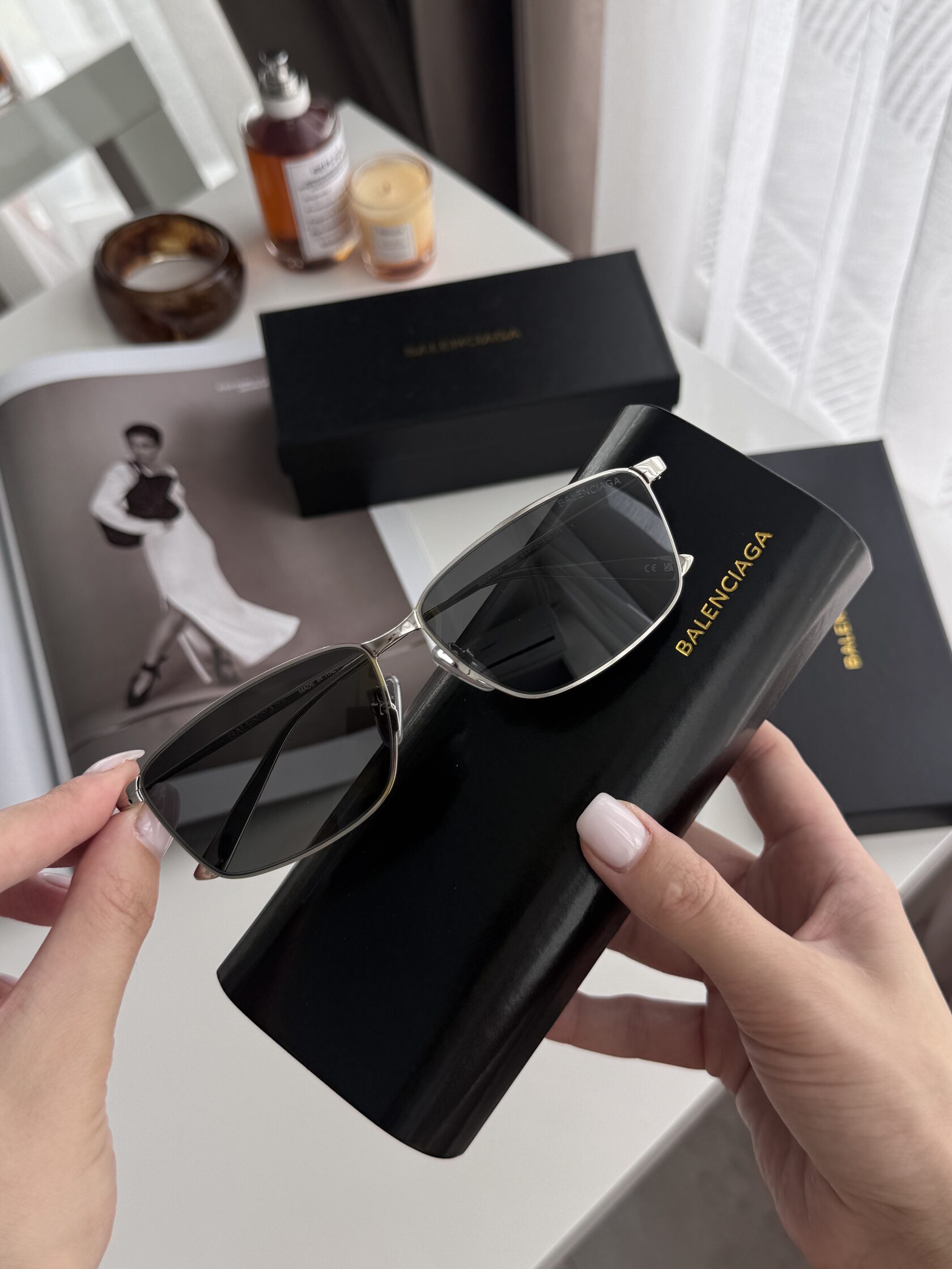 Balenciaga Black/Silver BB0415O 002 XL - 5