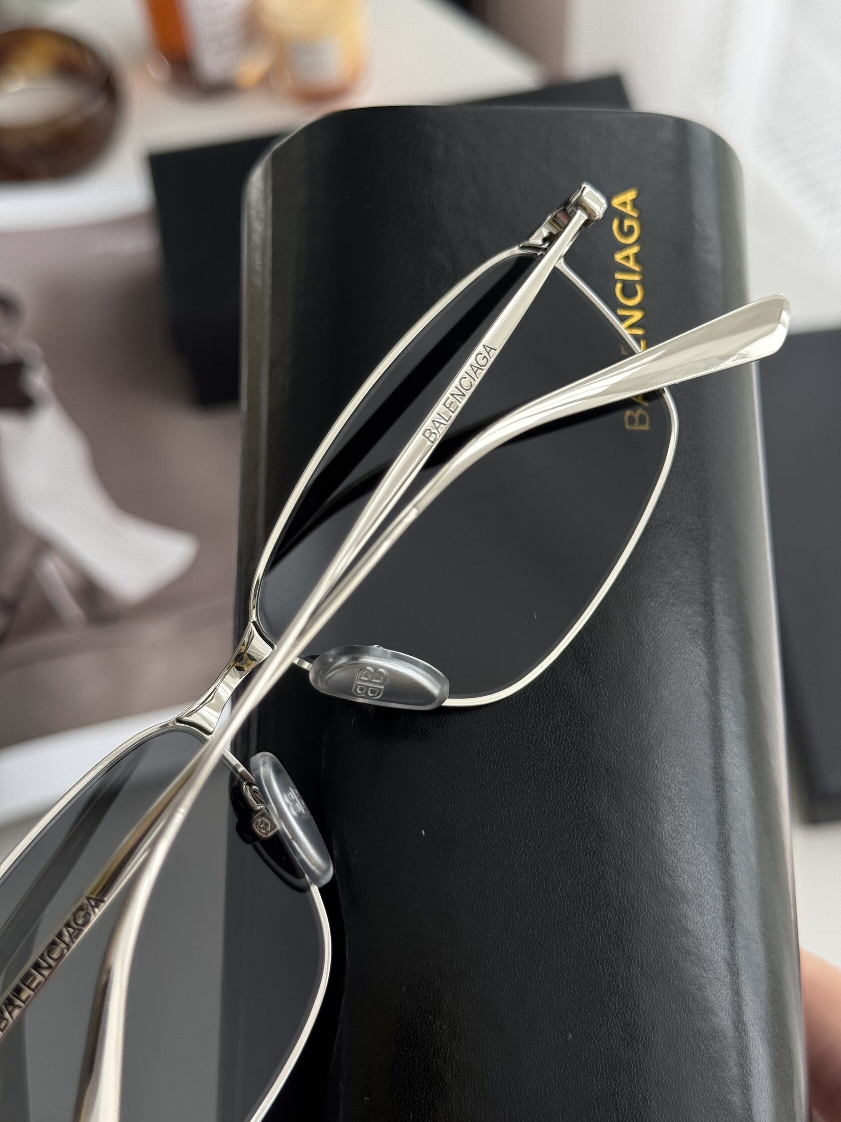 Balenciaga Black/Silver BB0415O 002 XL - 9