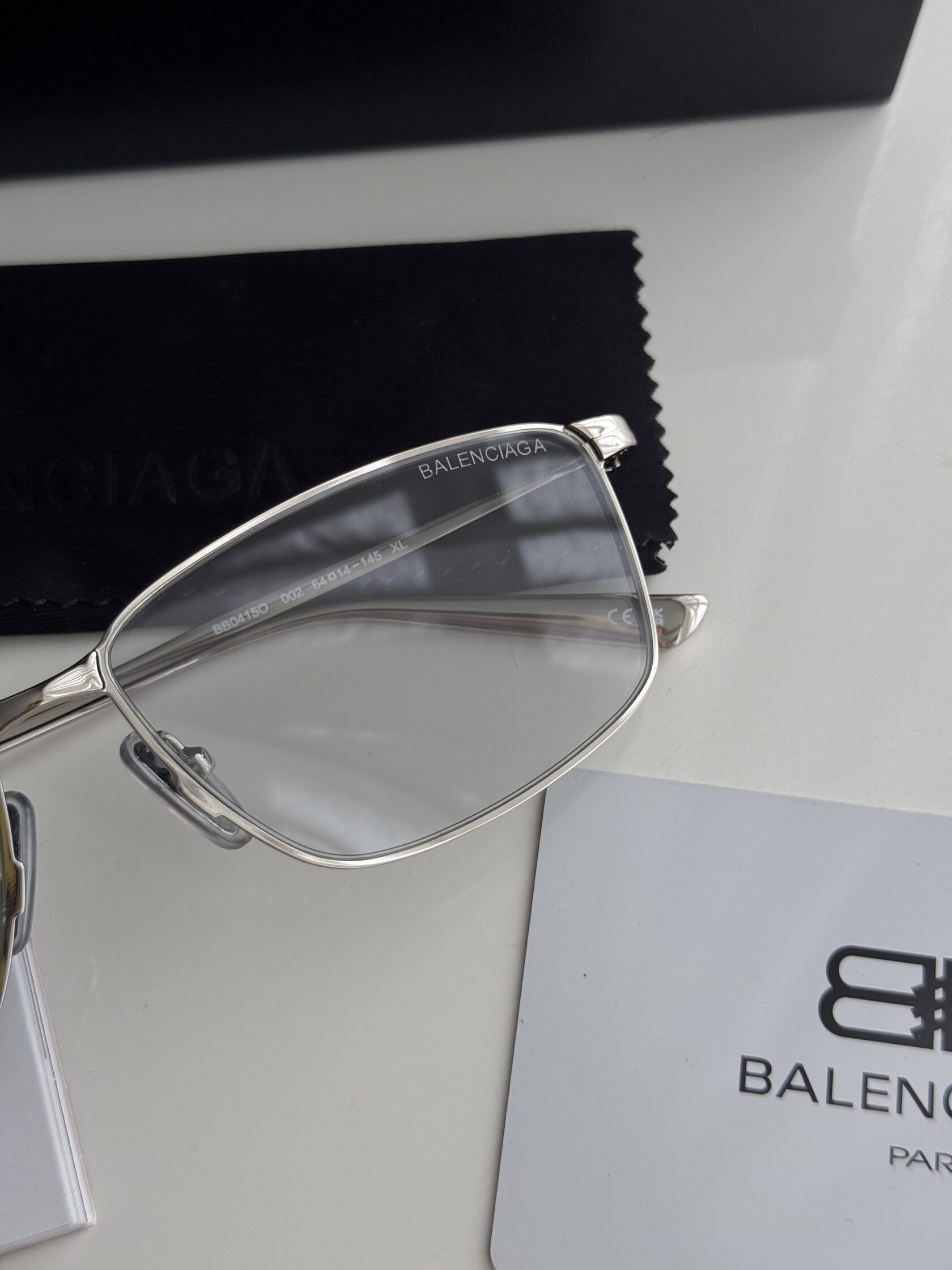 Balenciaga Clear/Silver BB0415O 002 XL - 5
