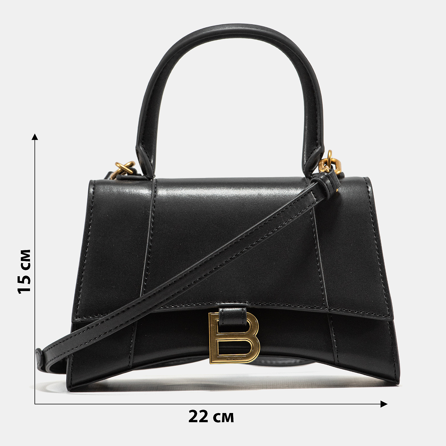 Balenciaga Hourglass Small Handbag in Black - 3