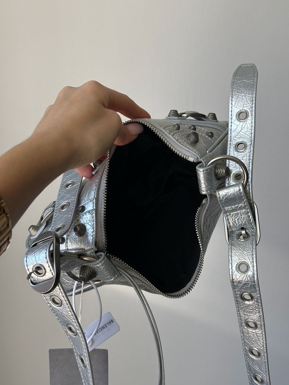 Balenciaga Le Cagole XS Shoulder Bag Silver - 10