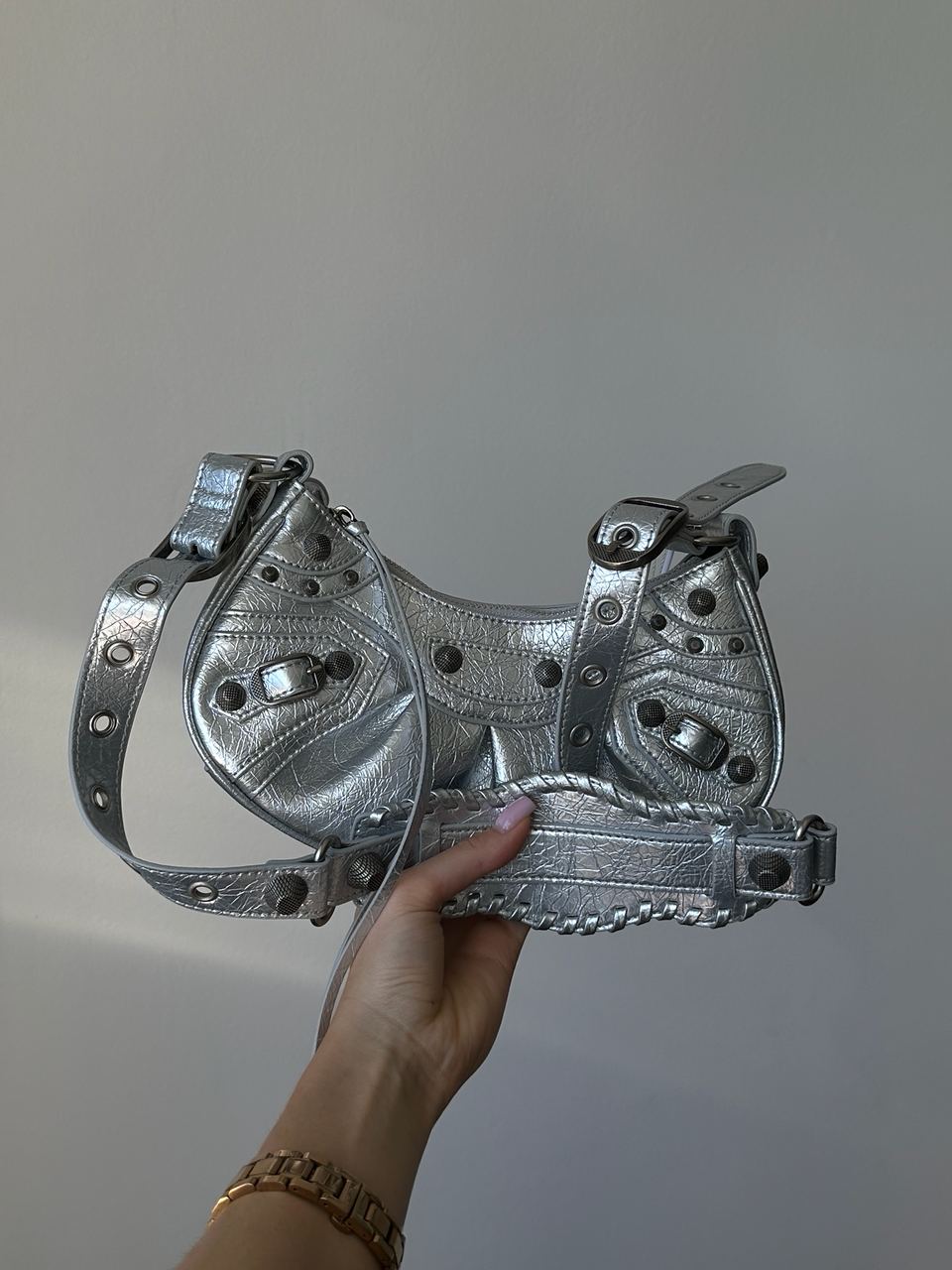 Balenciaga Le Cagole XS Shoulder Bag Silver - 2