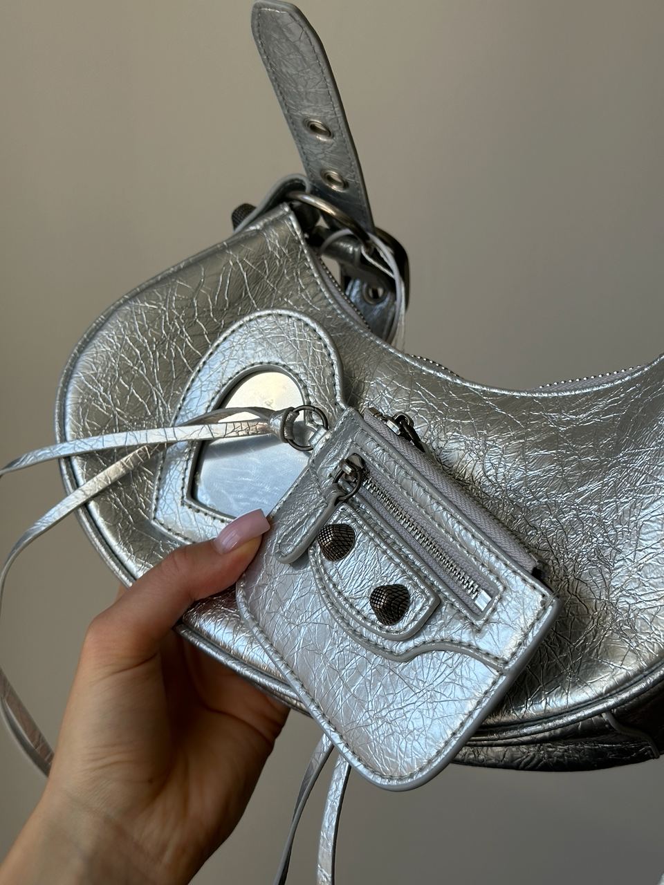 Balenciaga Le Cagole XS Shoulder Bag Silver - 6