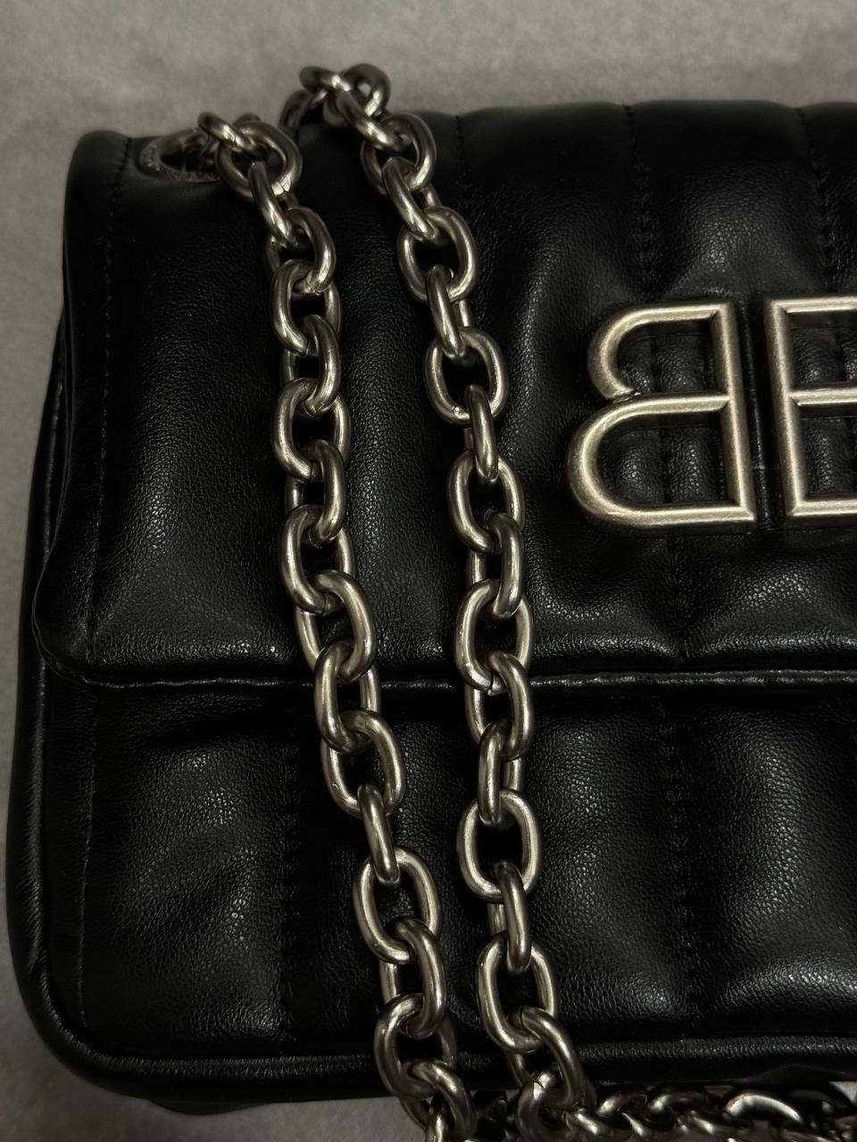 Balenciaga Monaco Mini Chain Bag Black/Silver - 5
