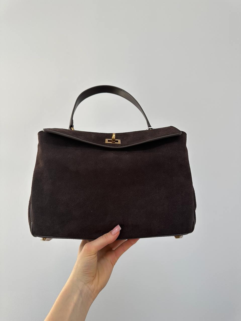 Balenciaga Rodeo Brown Suede/Gold Hardware - 4