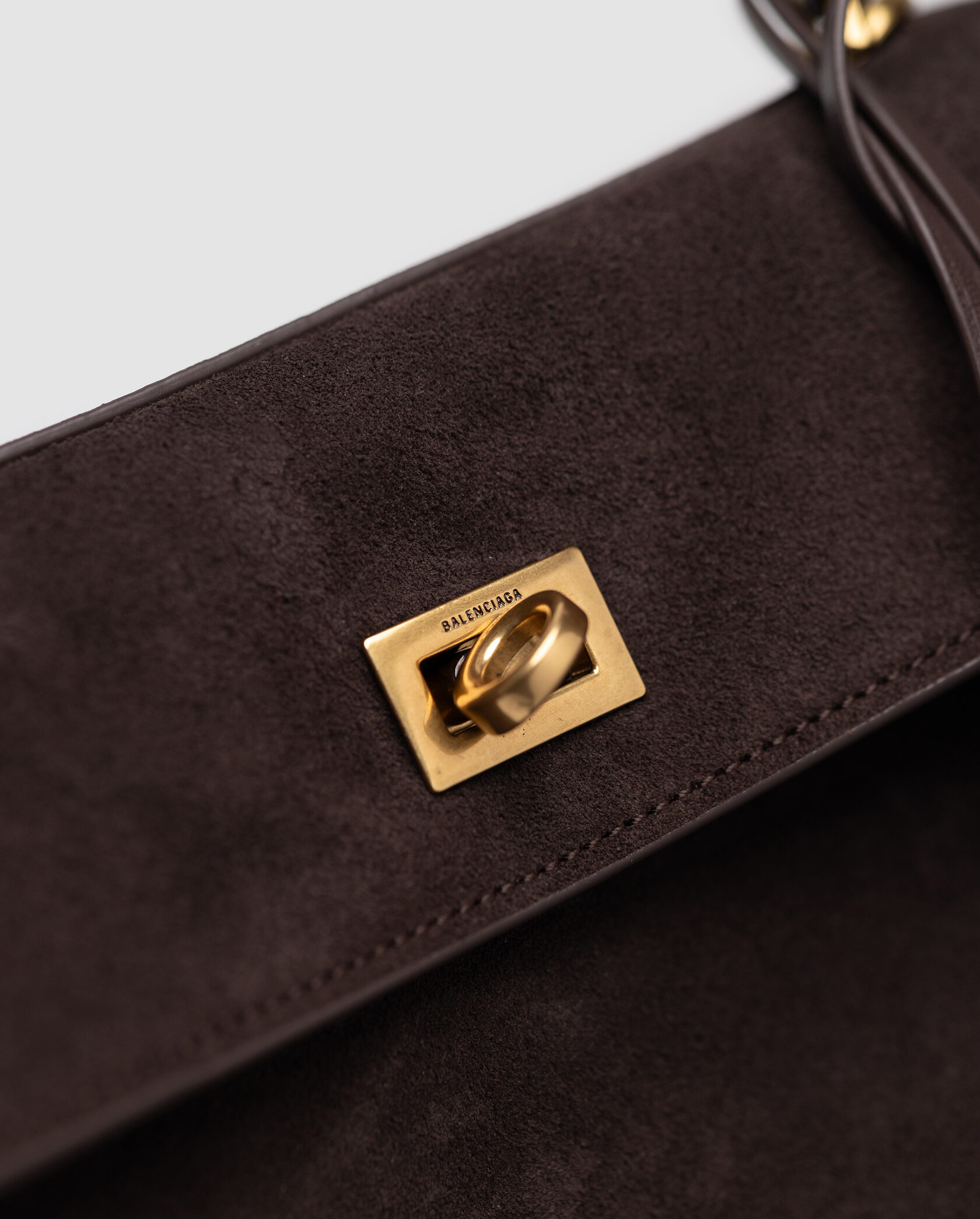 Balenciaga Rodeo Brown Suede/Gold Hardware - 7