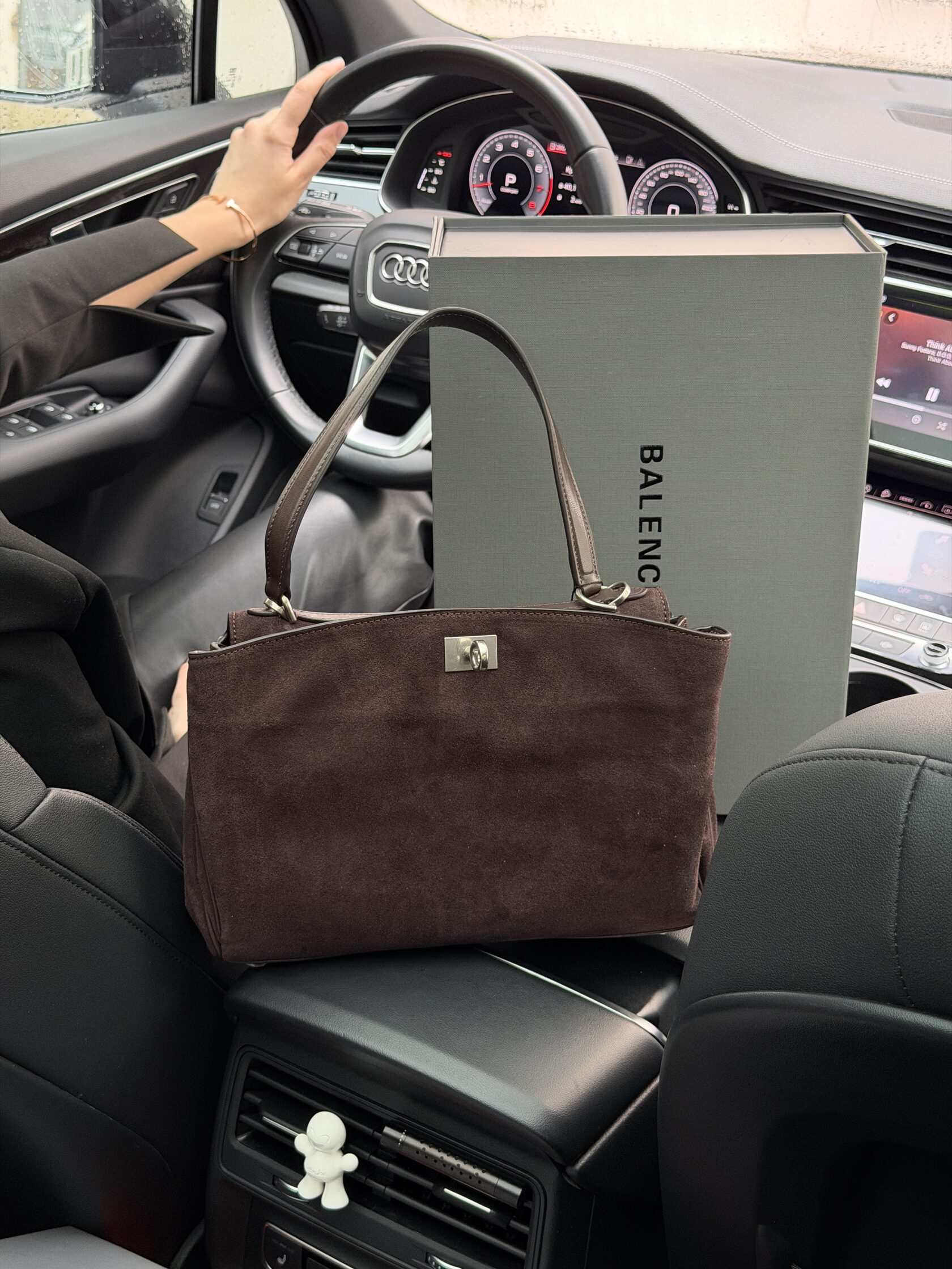 Balenciaga Rodeo Brown Suede/Silver Hardware - 11