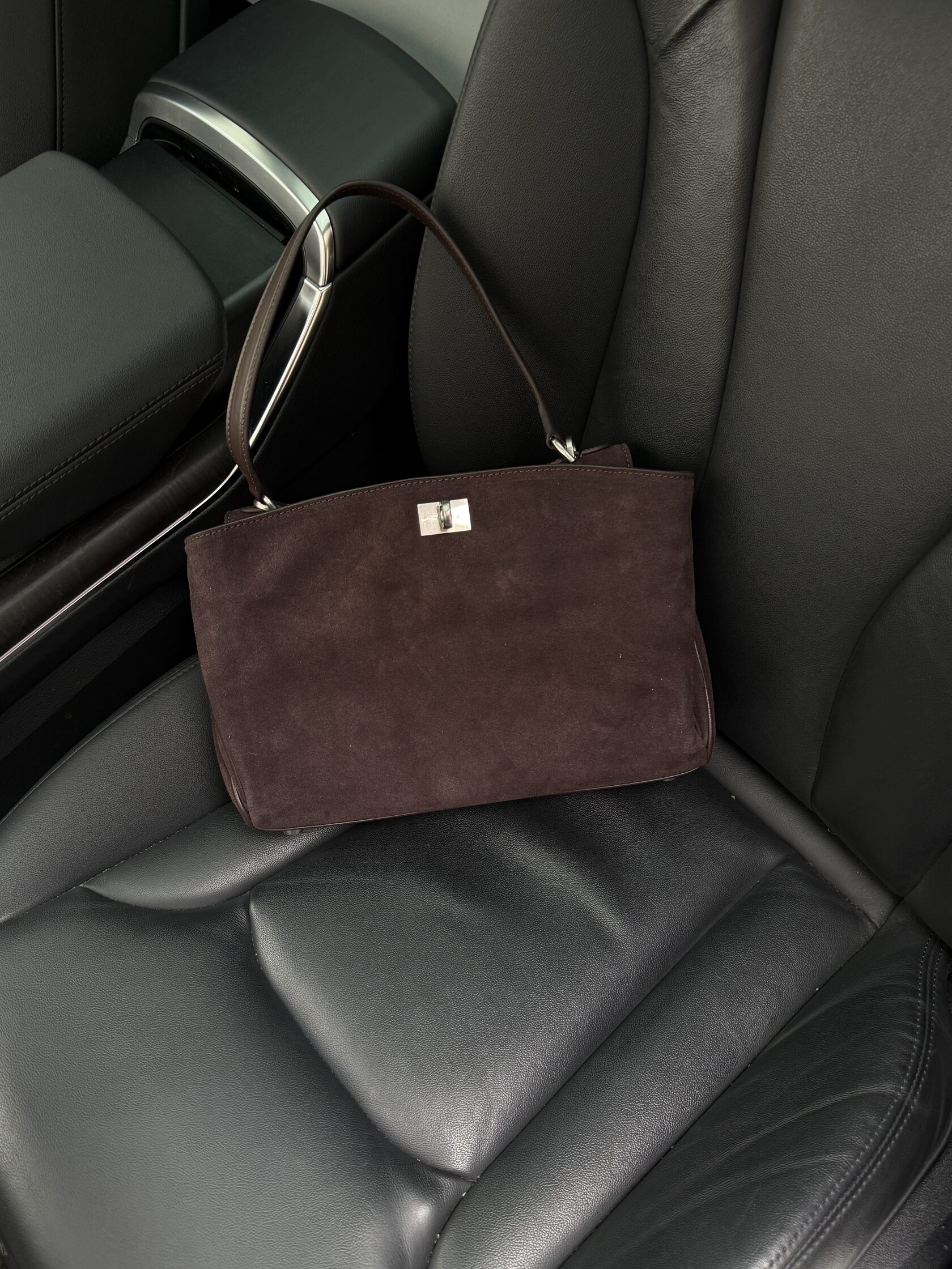 Balenciaga Rodeo Brown Suede/Silver Hardware - 12