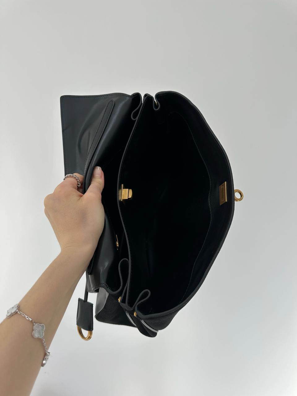 Balenciaga Rodeo Large Suede Black/Gold Hardware - 13