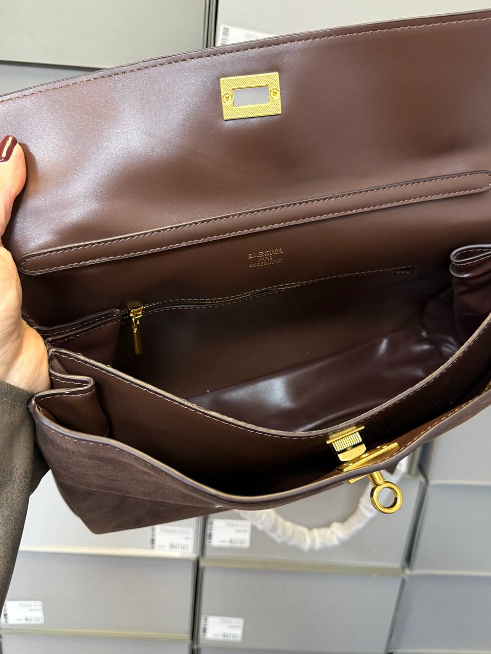 Balenciaga Rodeo Large Suede Brown/Gold Hardware - 8