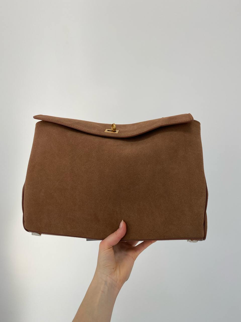 Balenciaga Rodeo Large Suede Brown/Gold Hardware - 4