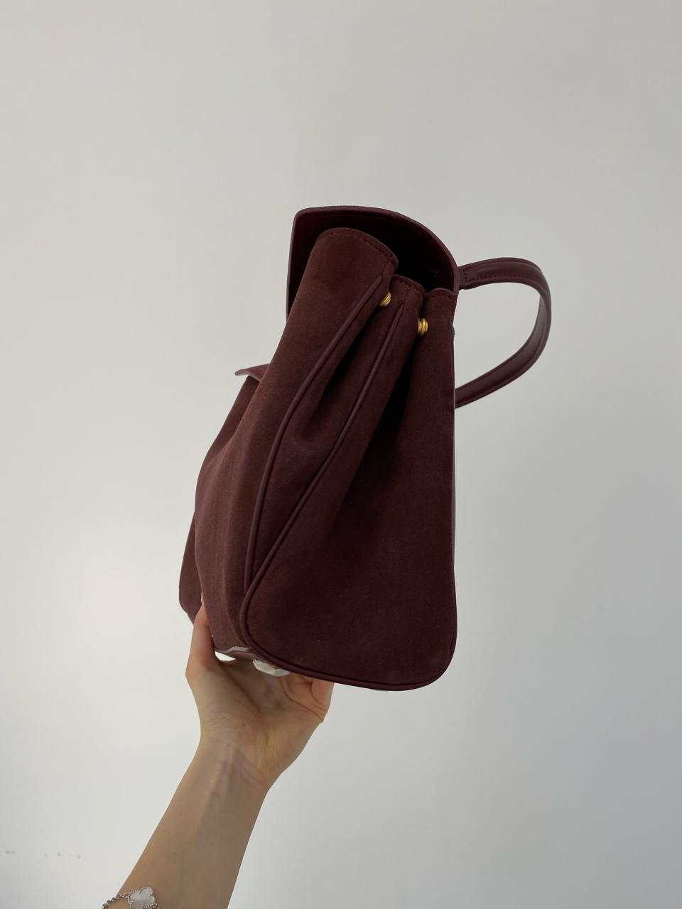 Balenciaga Rodeo Large Suede Burgundy/Gold Hardware - 11