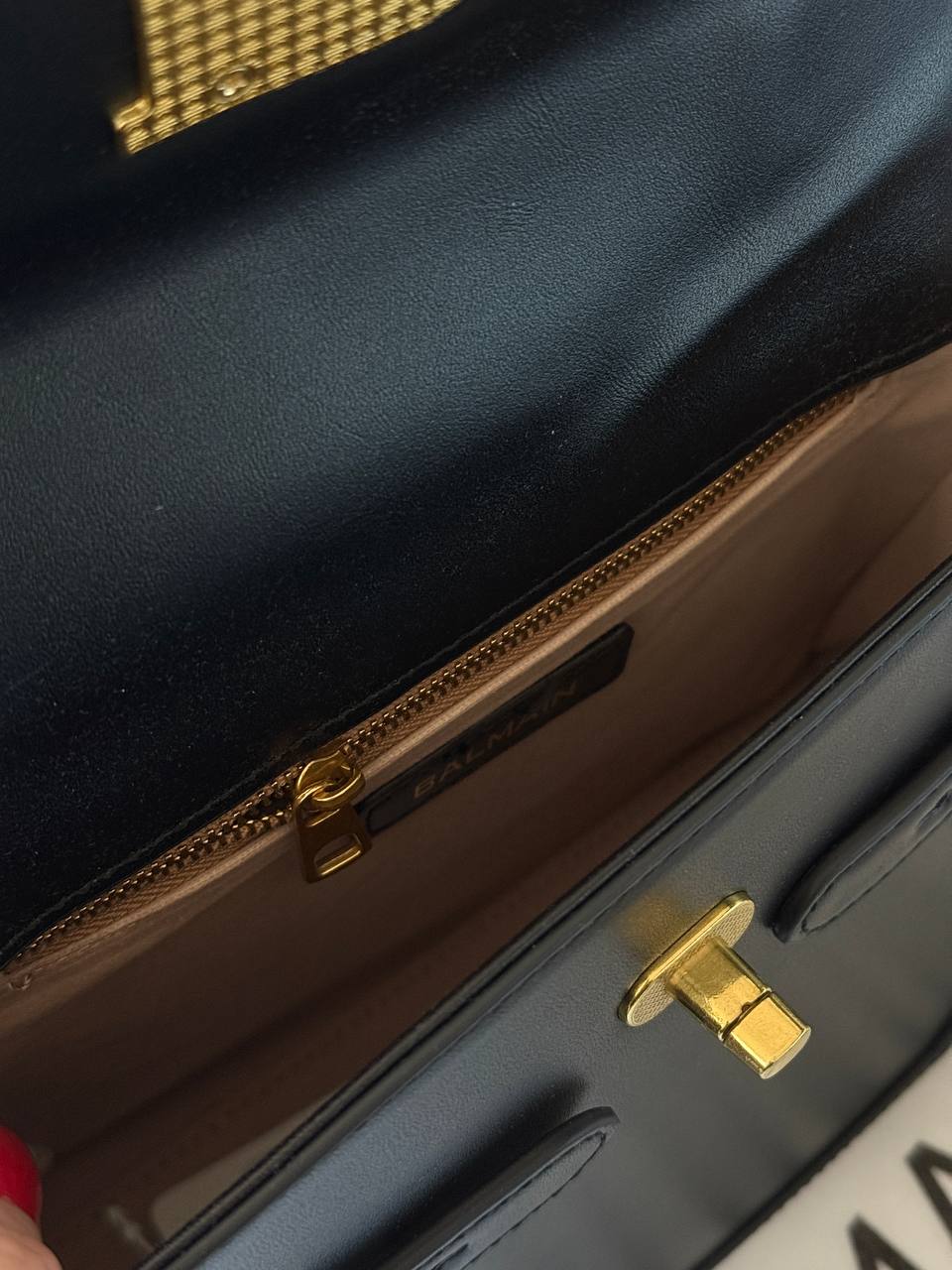 Balmain B-Buzz 23 Bag in Black Box Leather - 4