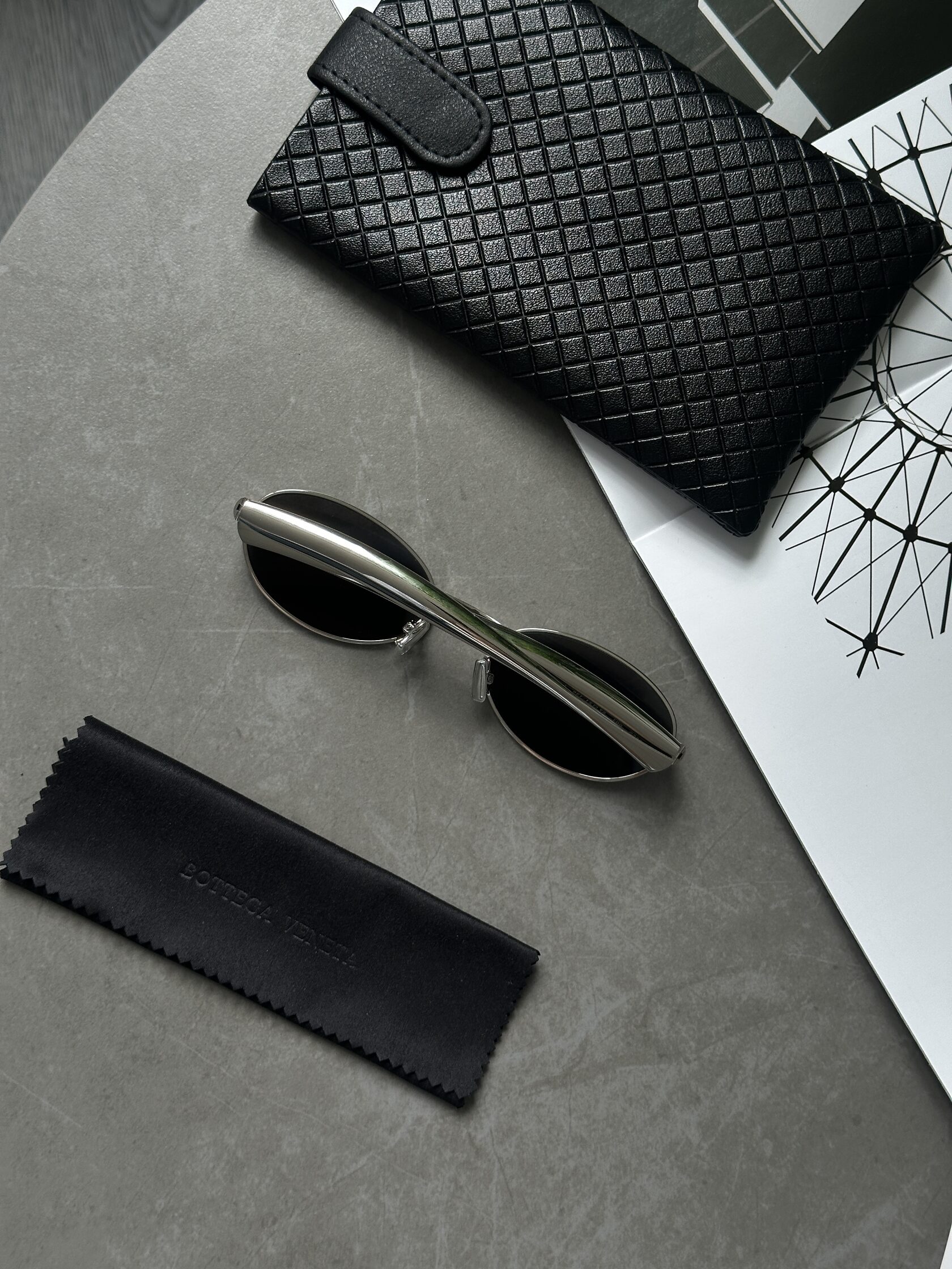 Bottega Veneta Black/Silver BV1386S 001 - 10