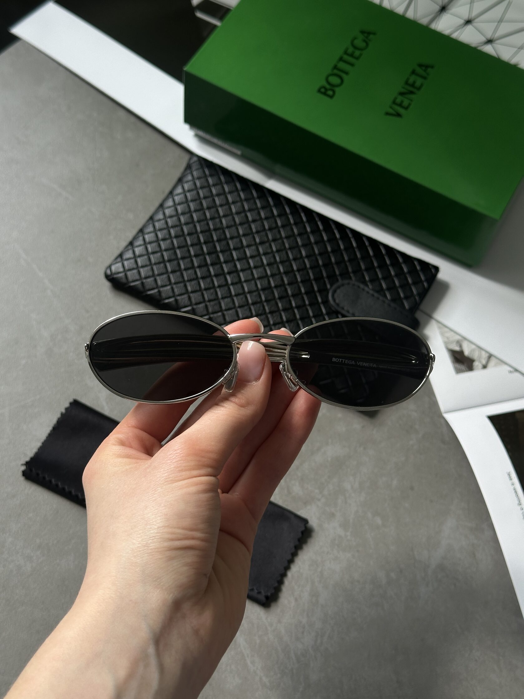 Bottega Veneta Black/Silver BV1386S 001 - 5