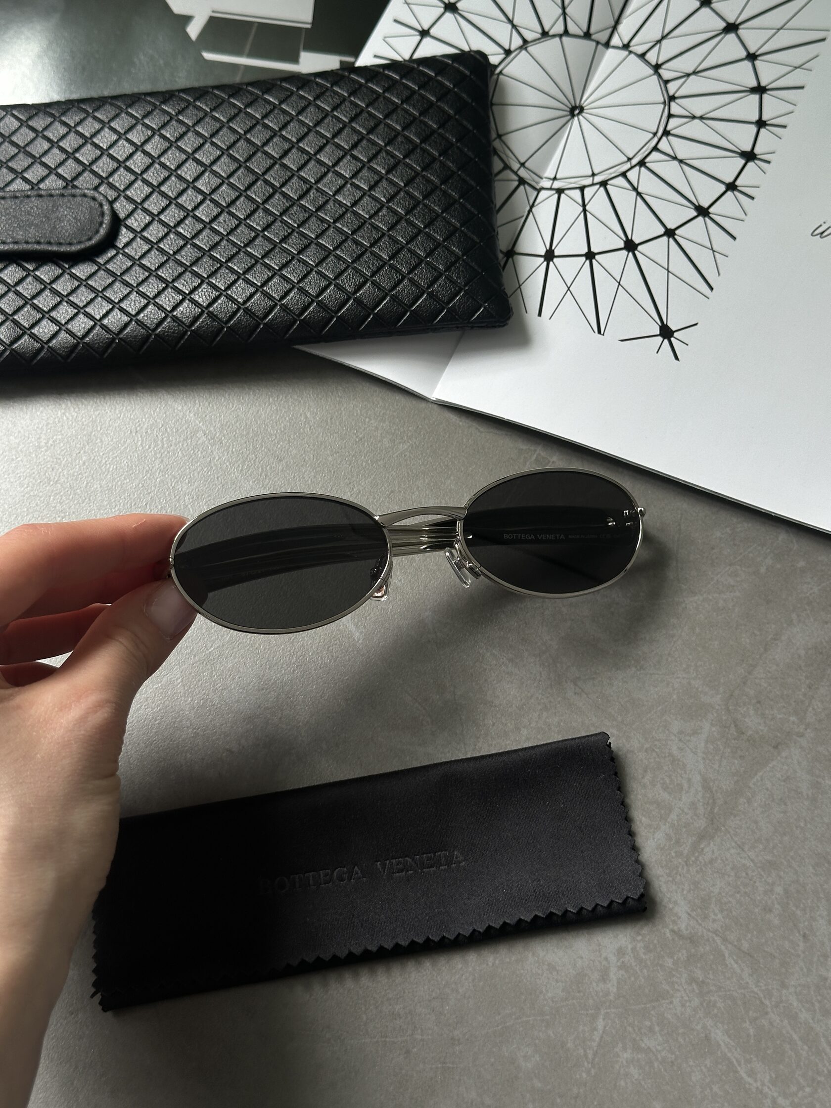 Bottega Veneta Black/Silver BV1386S 001 - 8