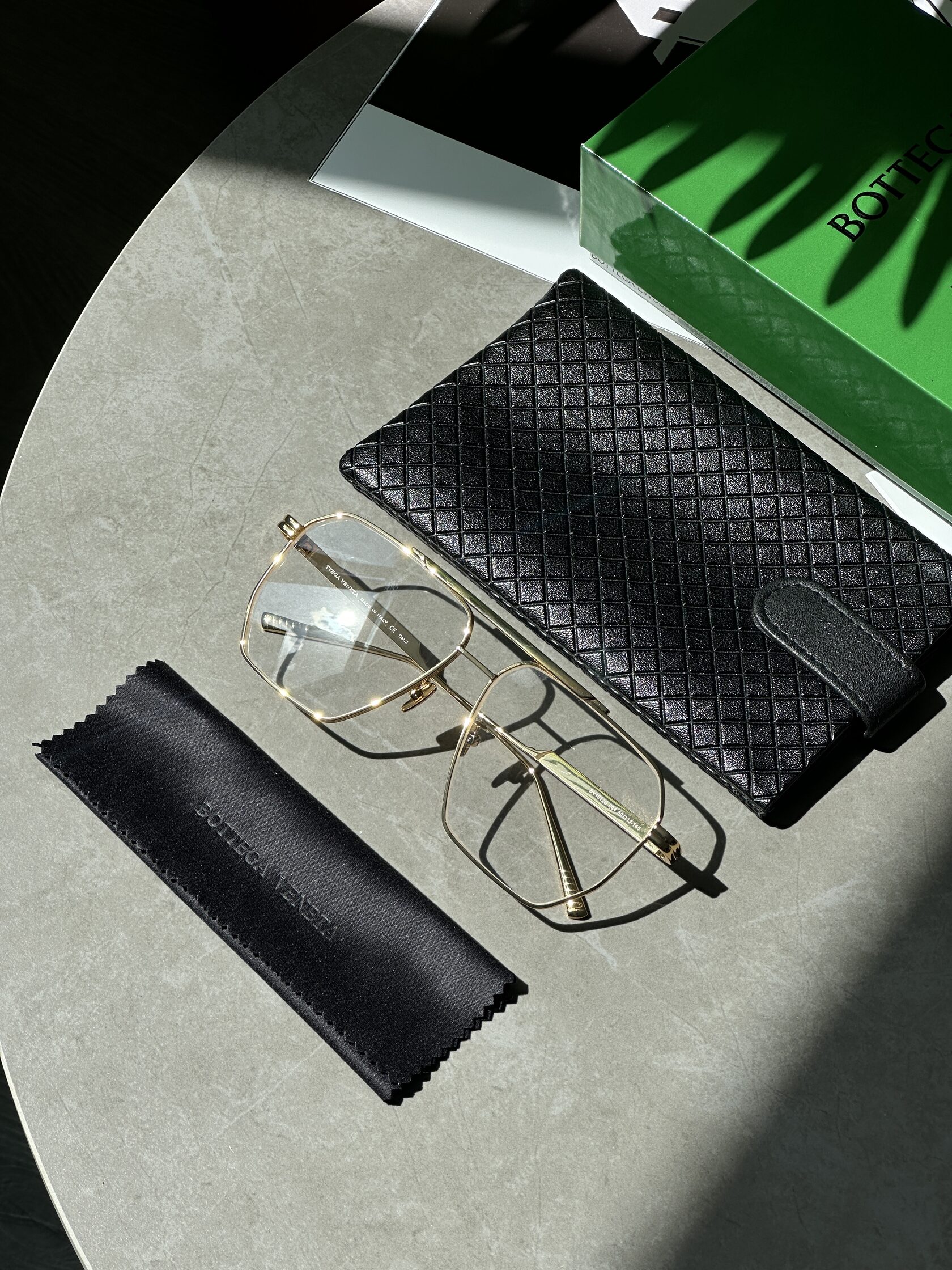 Bottega Veneta Clear/Gold BV1012S 004 - 4