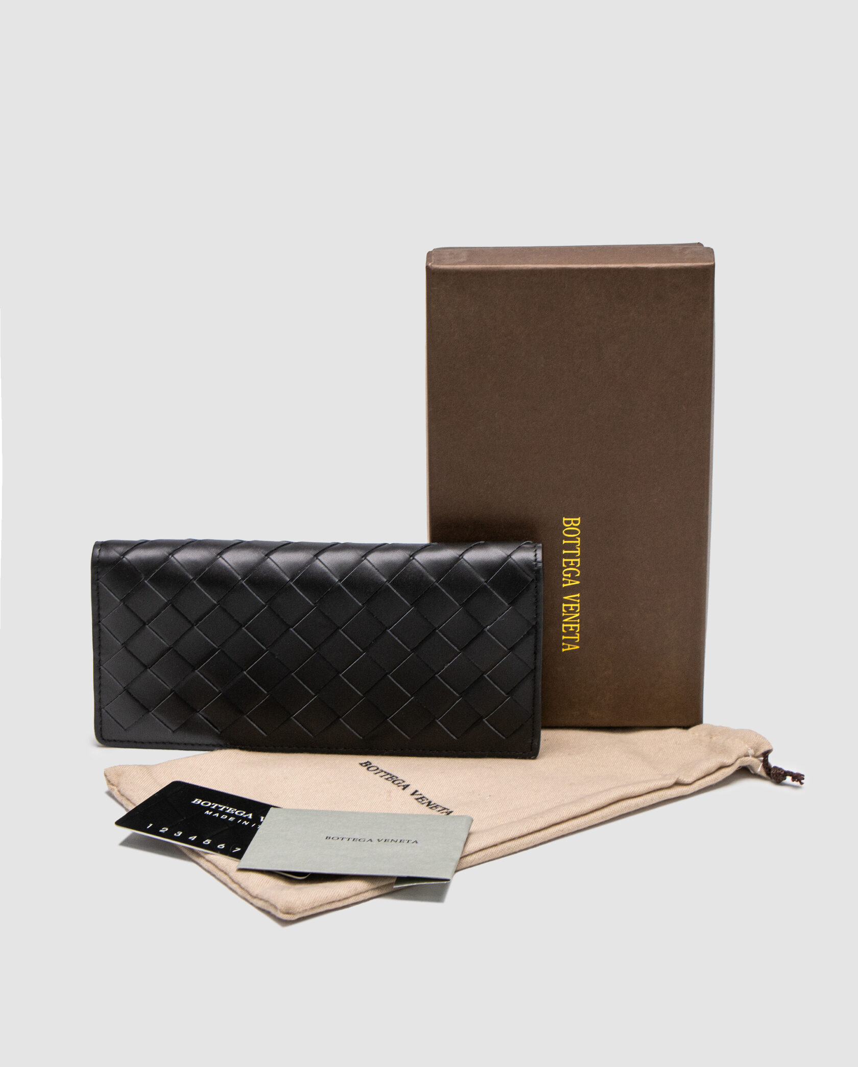 Bottega Veneta Intrecciato Bi-Fold Wallet Large Black - 2