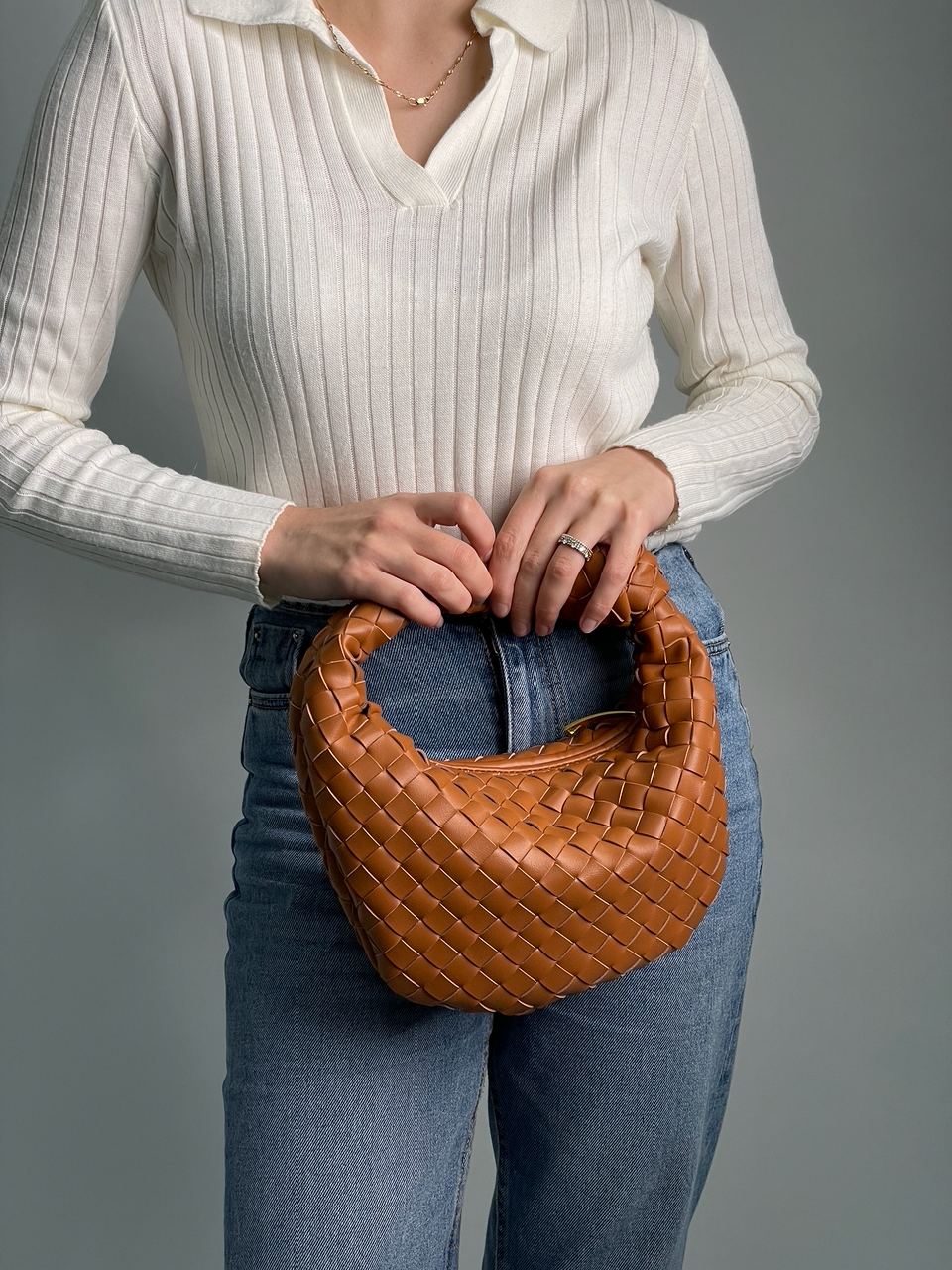 Bottega Veneta Nappa Intrecciato Mini Jodie Caramel - 10