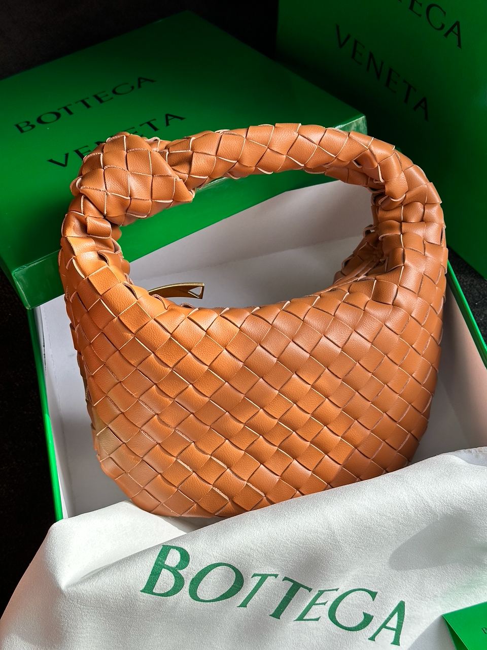 Bottega Veneta Nappa Intrecciato Mini Jodie Caramel - 5