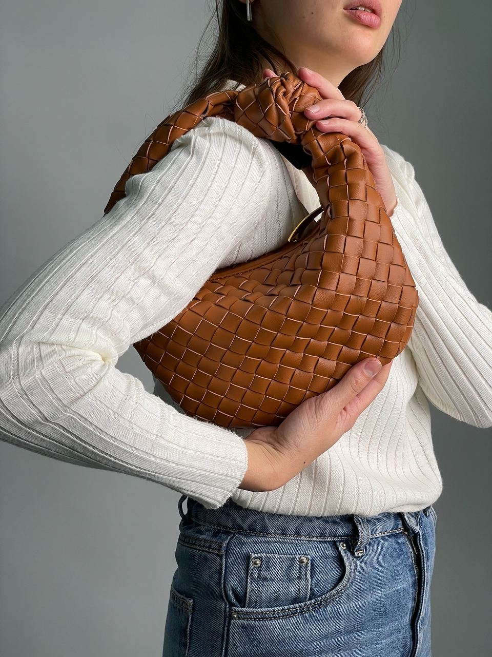 Bottega Veneta Nappa Intrecciato Mini Jodie Caramel - 9