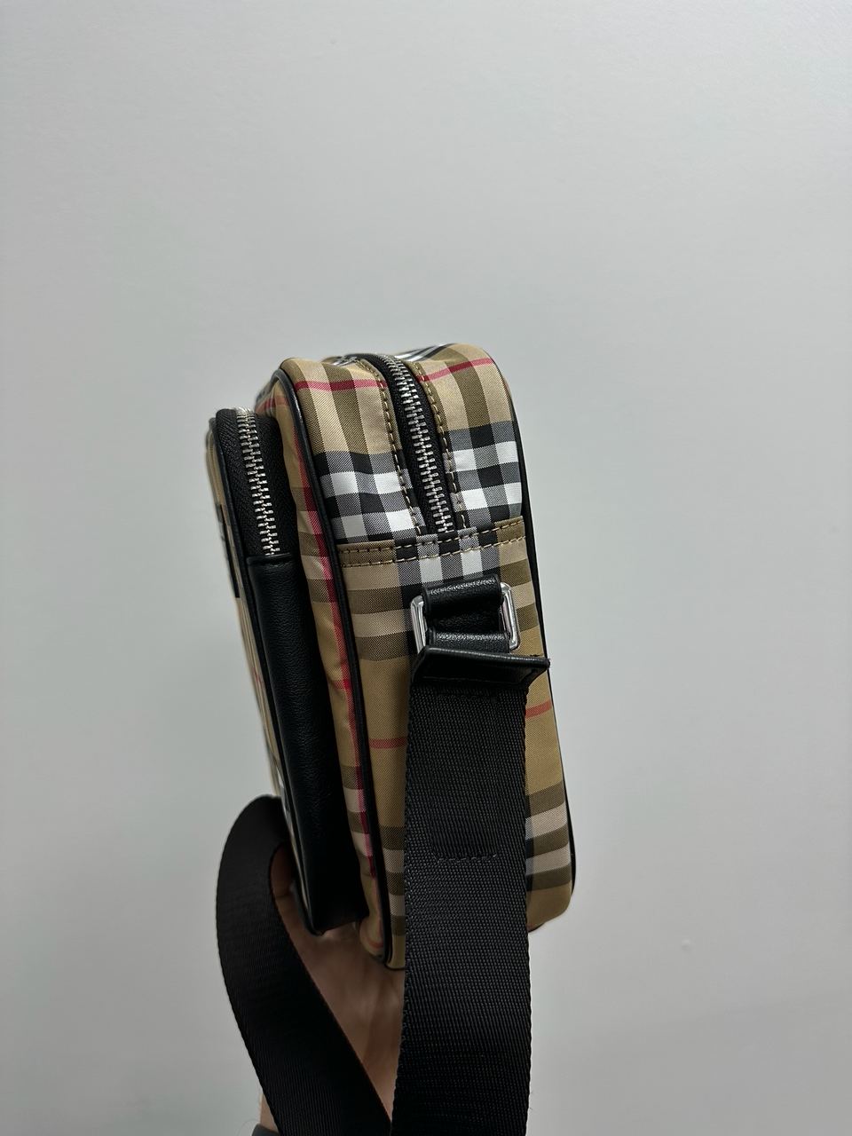 Burberry Black Quilted Canvas Paddy Crossbody Bag Beige - 5