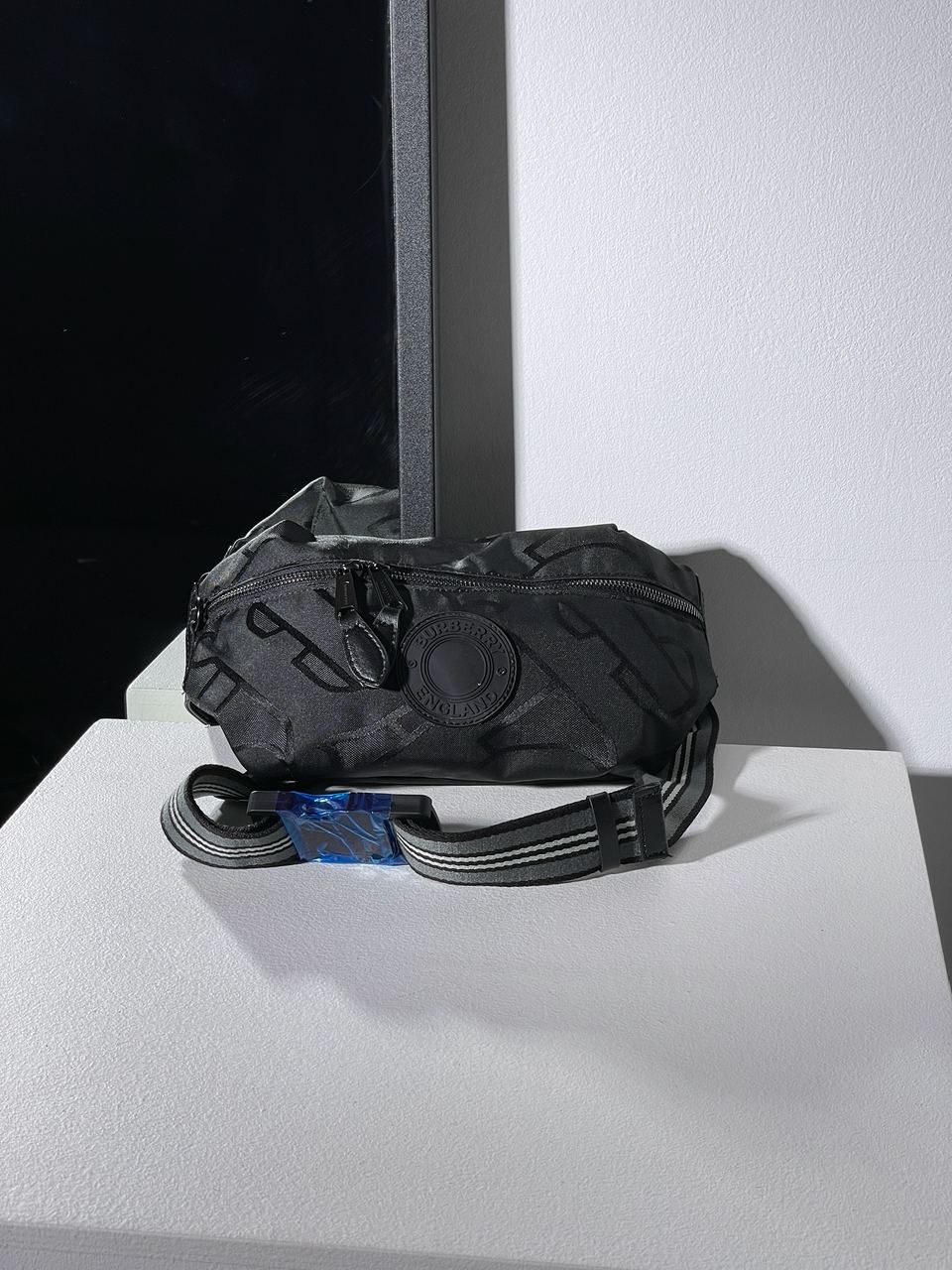 Burberry Black Quilted Fabric Medium Sonny Belt Bag - 3