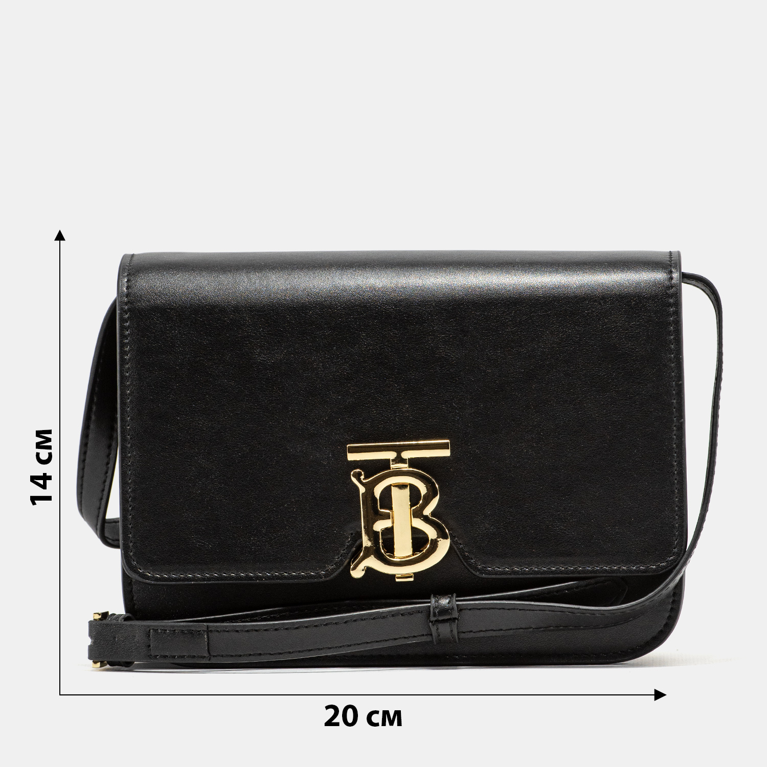 Burberry Calfskin Mini TB Bag Black - 3