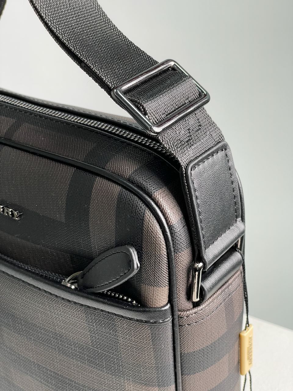 Burberry Large Messenger Bag Men Crossbody Shoulder Bag Brown - 17