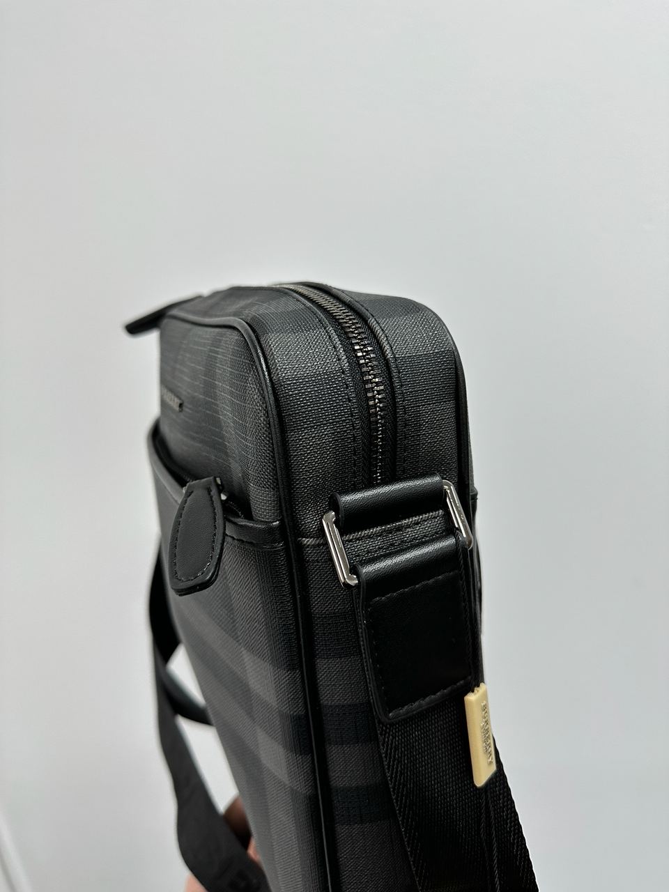 Burberry Large Messenger Bag Men Crossbody Shoulder Bag Grey - 12