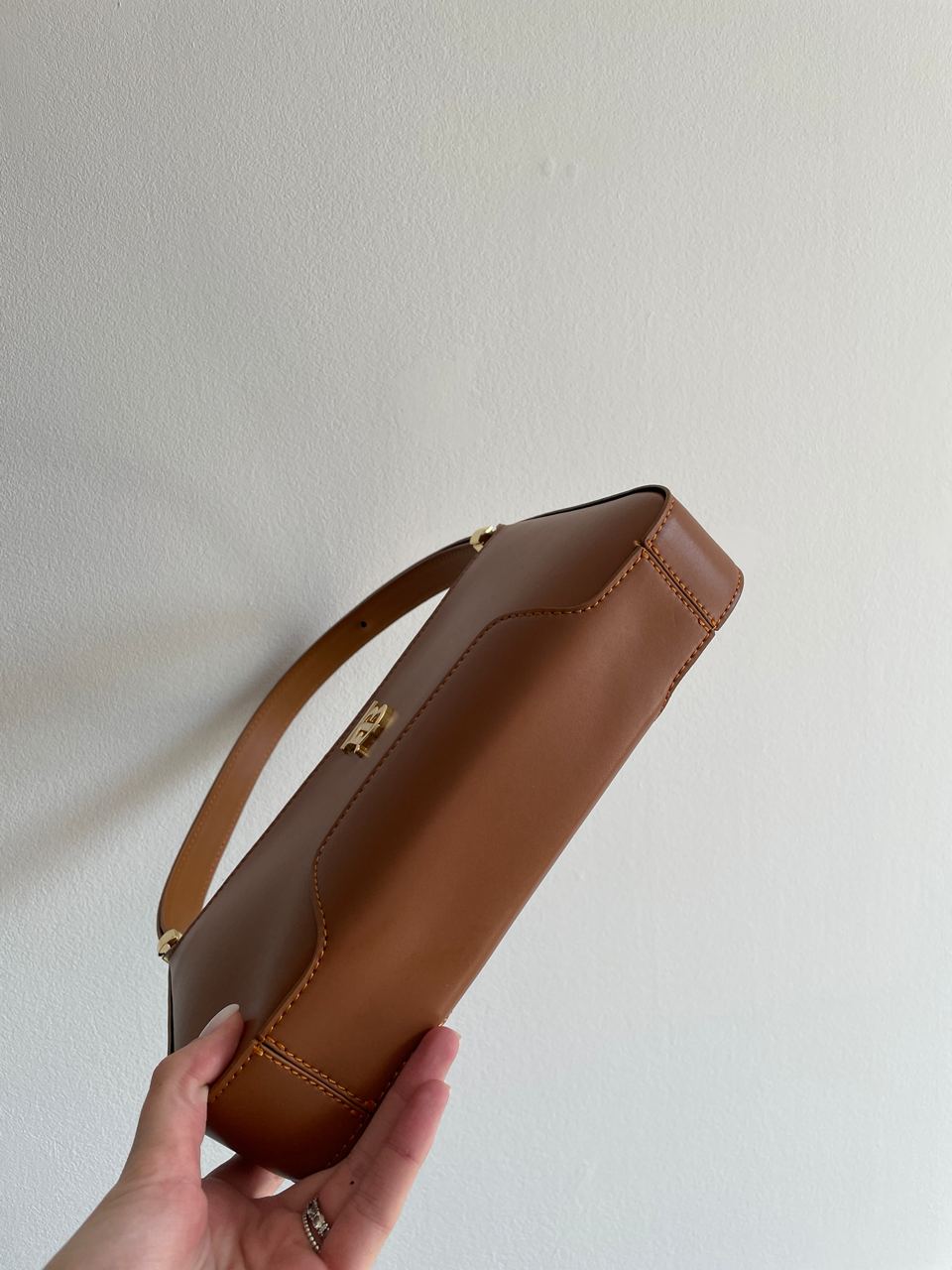 Burberry Leather TB Shoulder Bag "Brown" - 17