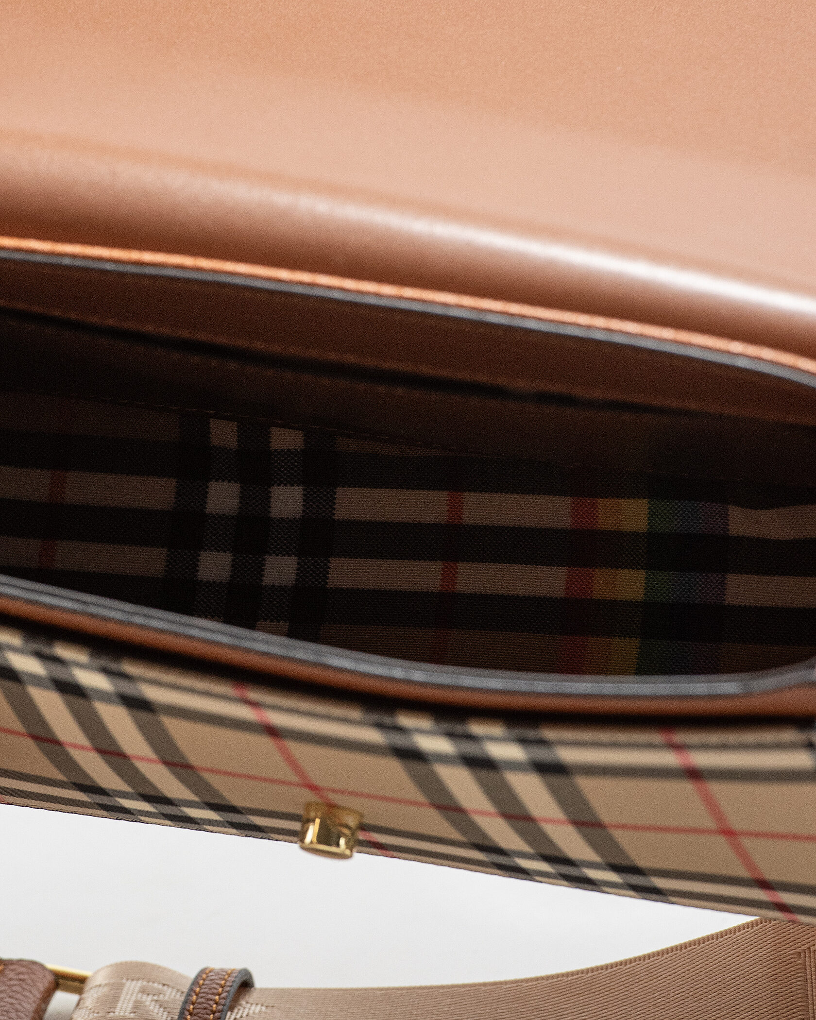 Burberry Leather Vintage Check Note Cross-Body Bag - 17