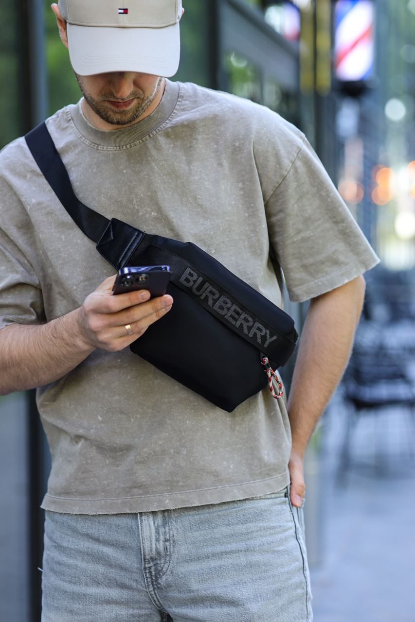 Burberry Men's Sonny Tonal-Logo Belt Bag - 11