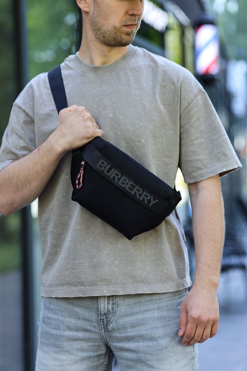 Burberry Men's Sonny Tonal-Logo Belt Bag - 3