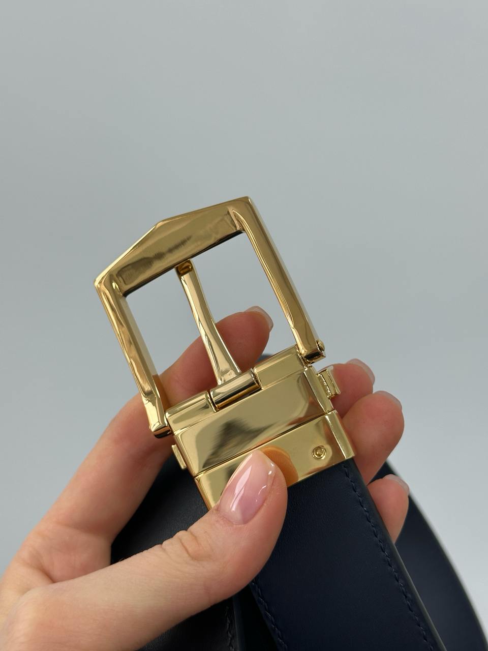 Burberry Reversible Grainy Leather Belt Gold - 10