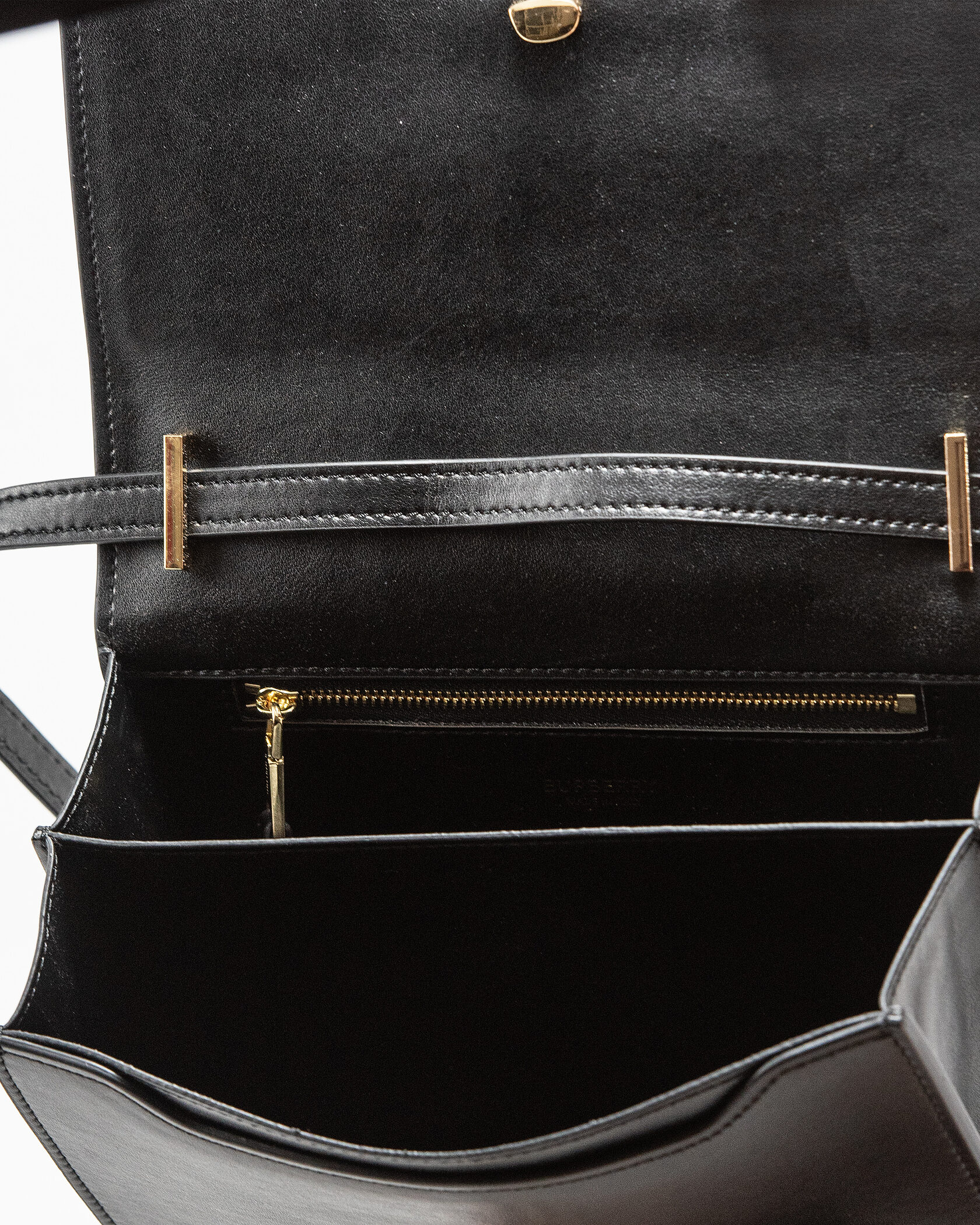 Burberry Small Leather TB Bag Black - 16
