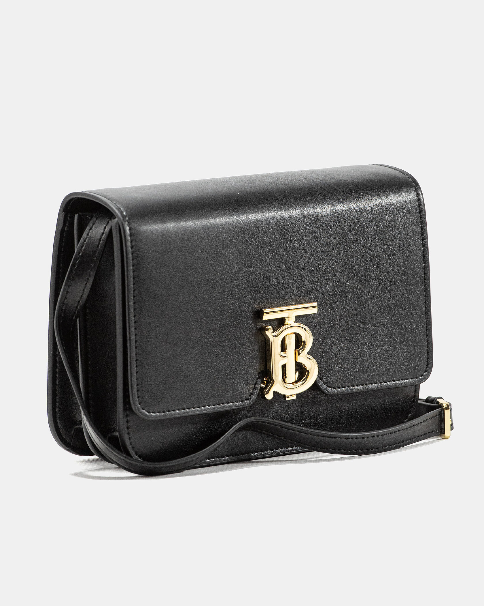 Burberry Small Leather TB Bag Black - 5