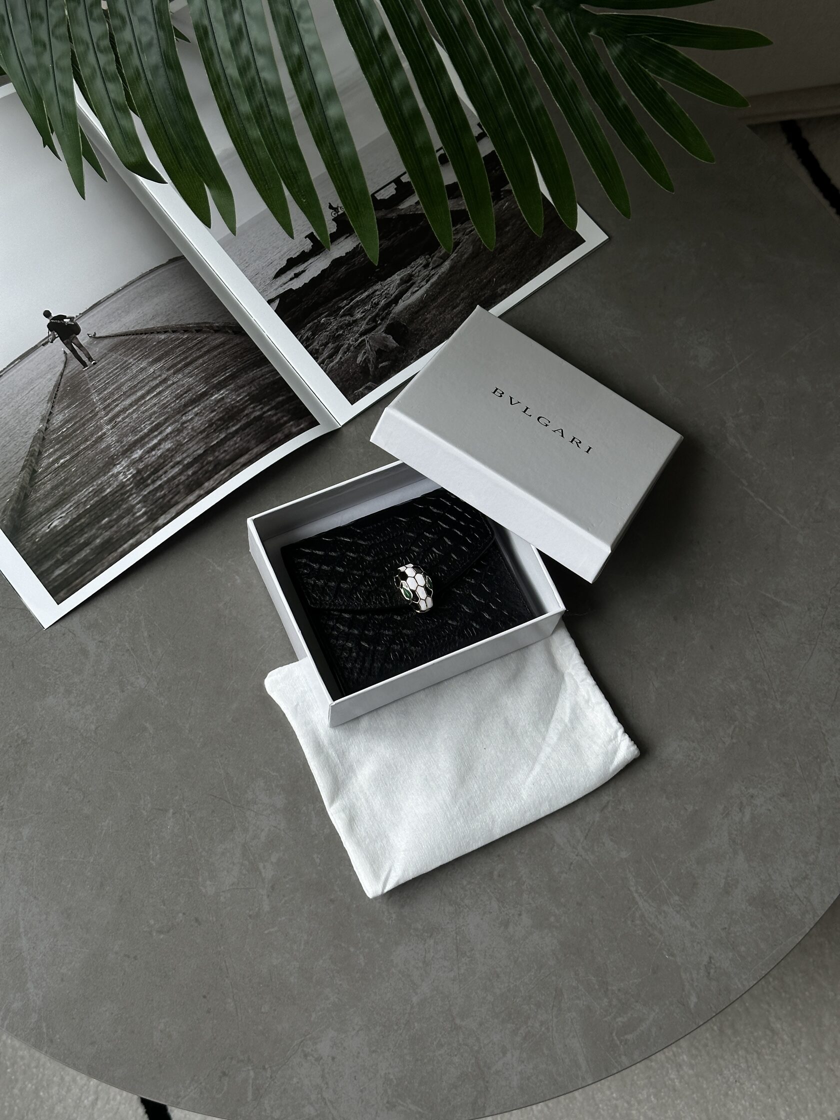 Bvlgari Serpenti Forever Trifold Wallet Black - 3