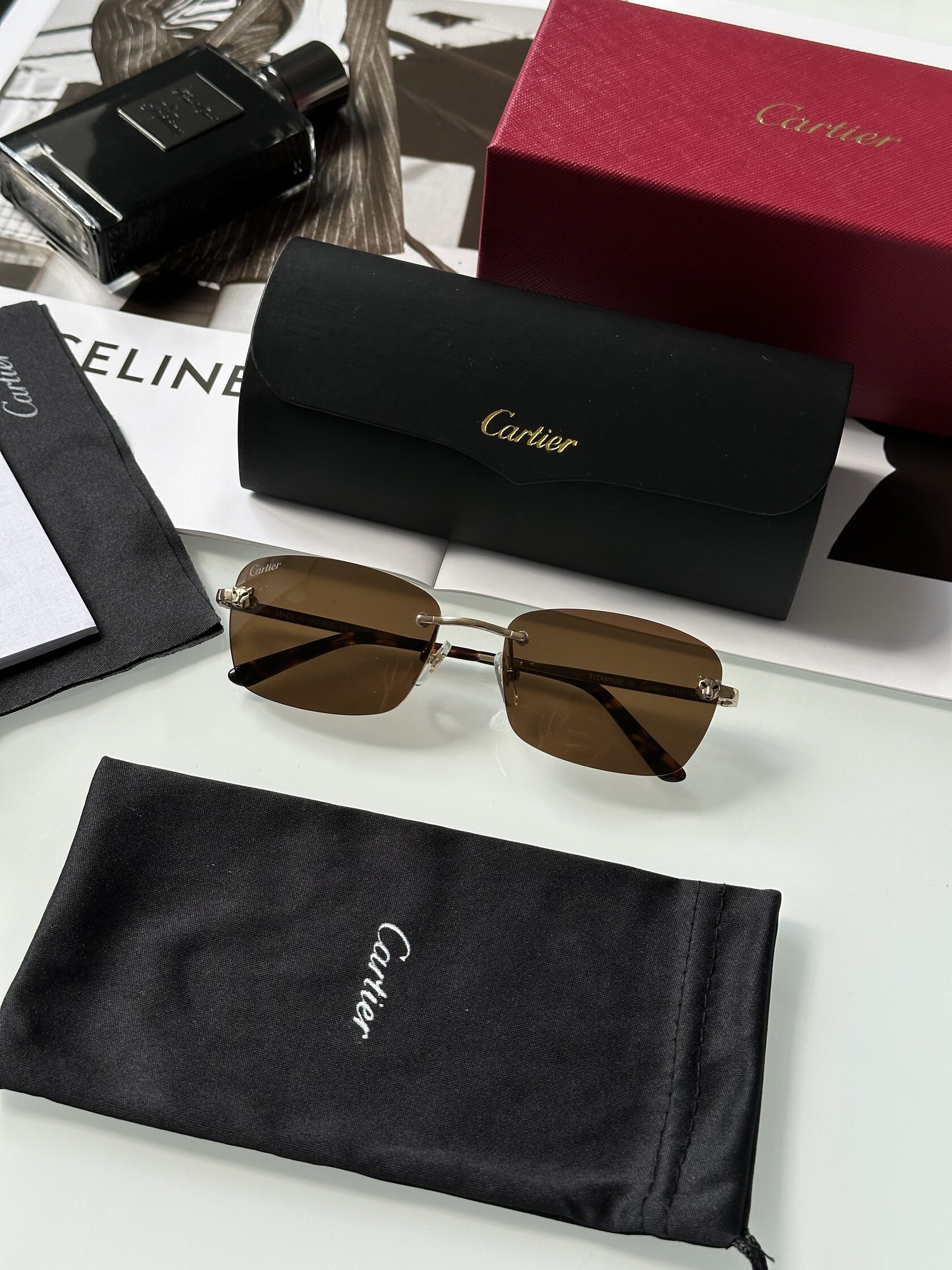 Cartier CT0148O 001 Brown/Silver - 5