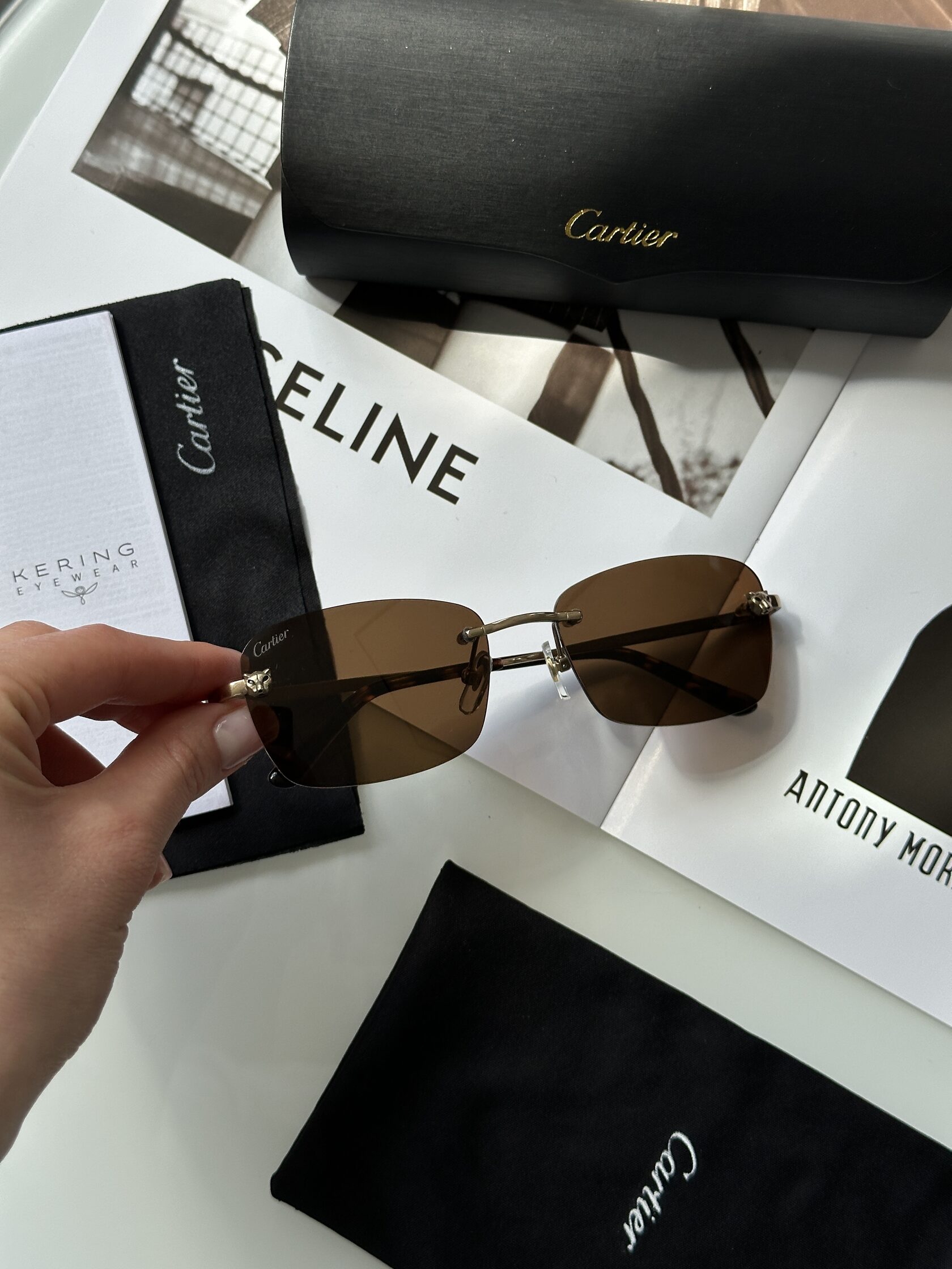 Cartier CT0148O 001 Brown/Silver - 6