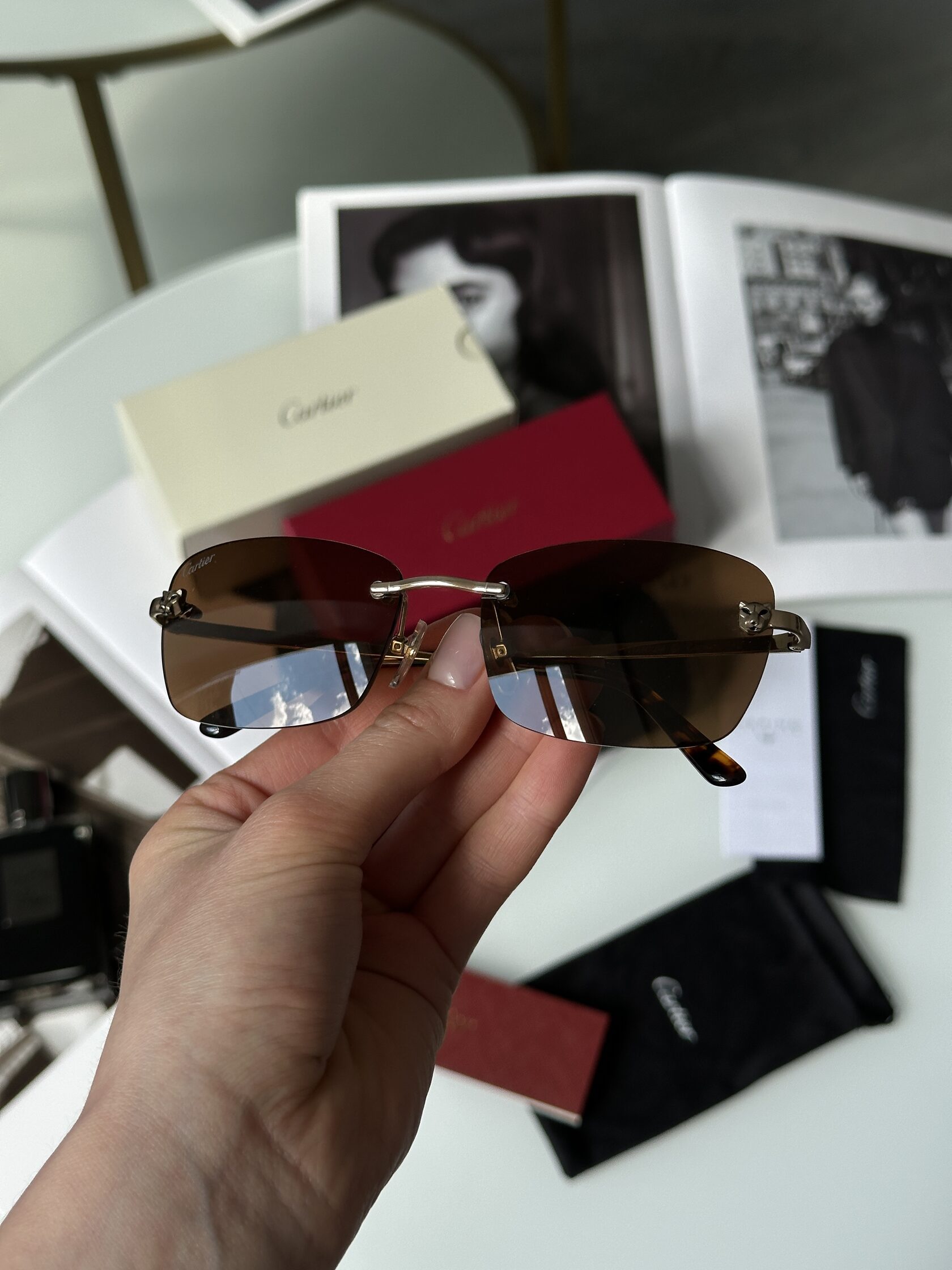 Cartier CT0148O 001 Brown/Silver - 7