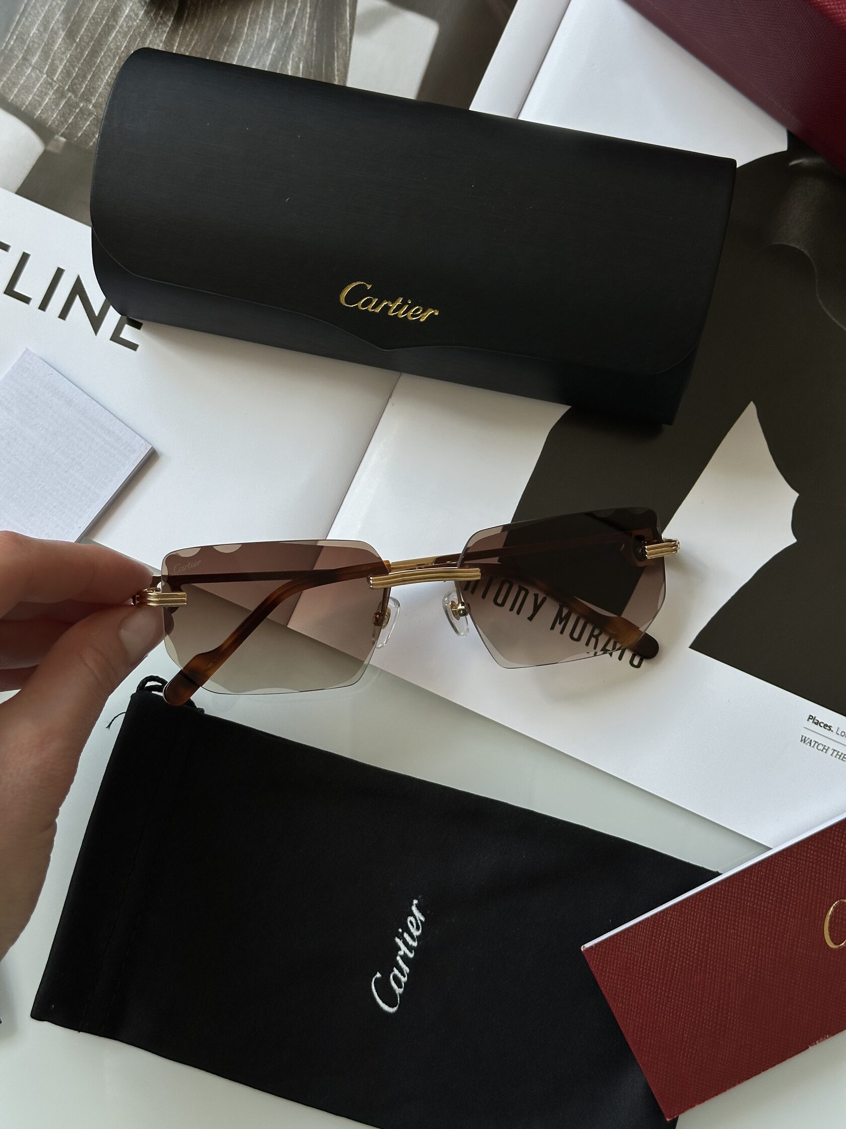 Cartier CT0627S 002C Brown/Gold - 5