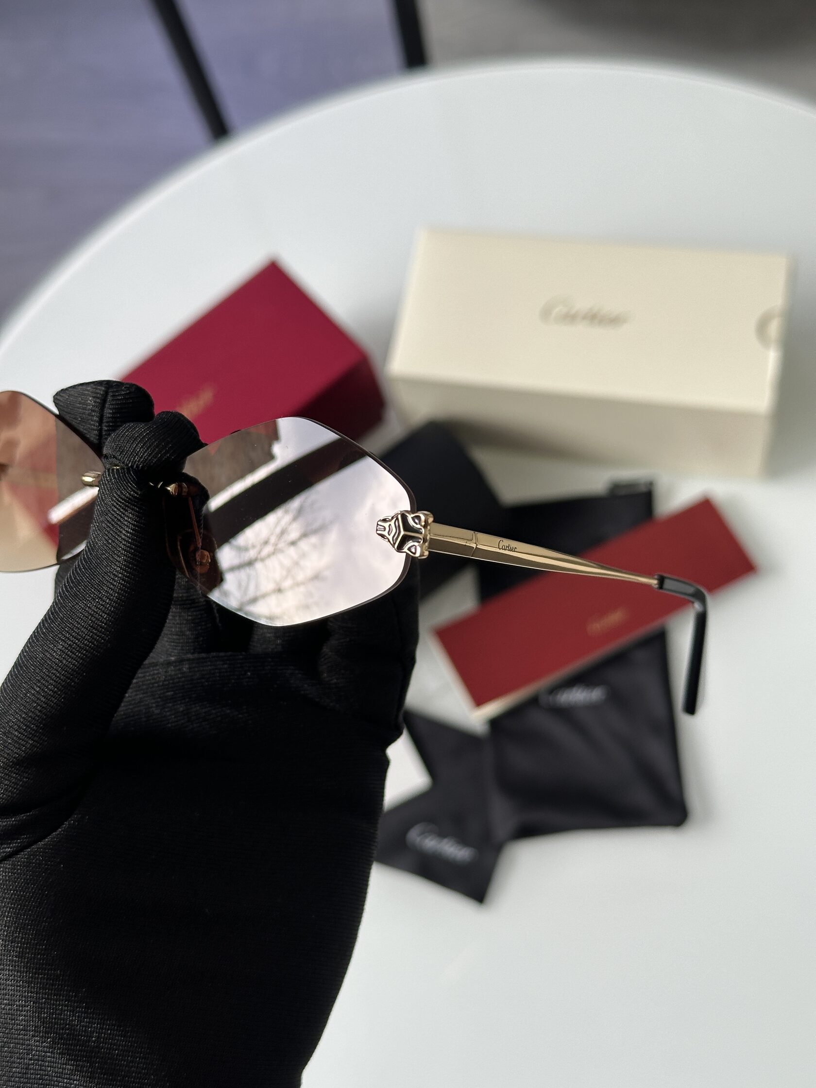 Cartier Panthère Losange Brown/Gold CT0433S - 12