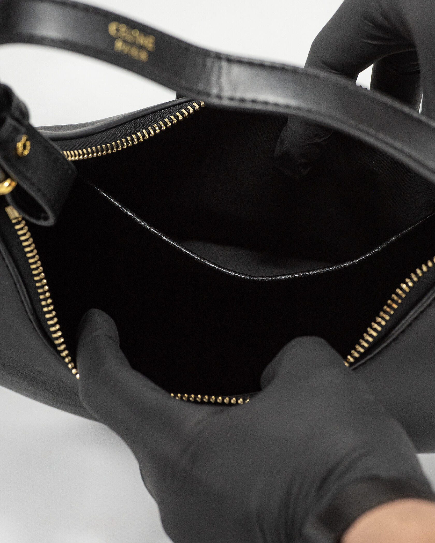 Celine Ava Triomphe Soft Bag in Smooth Calfskin Black - 17