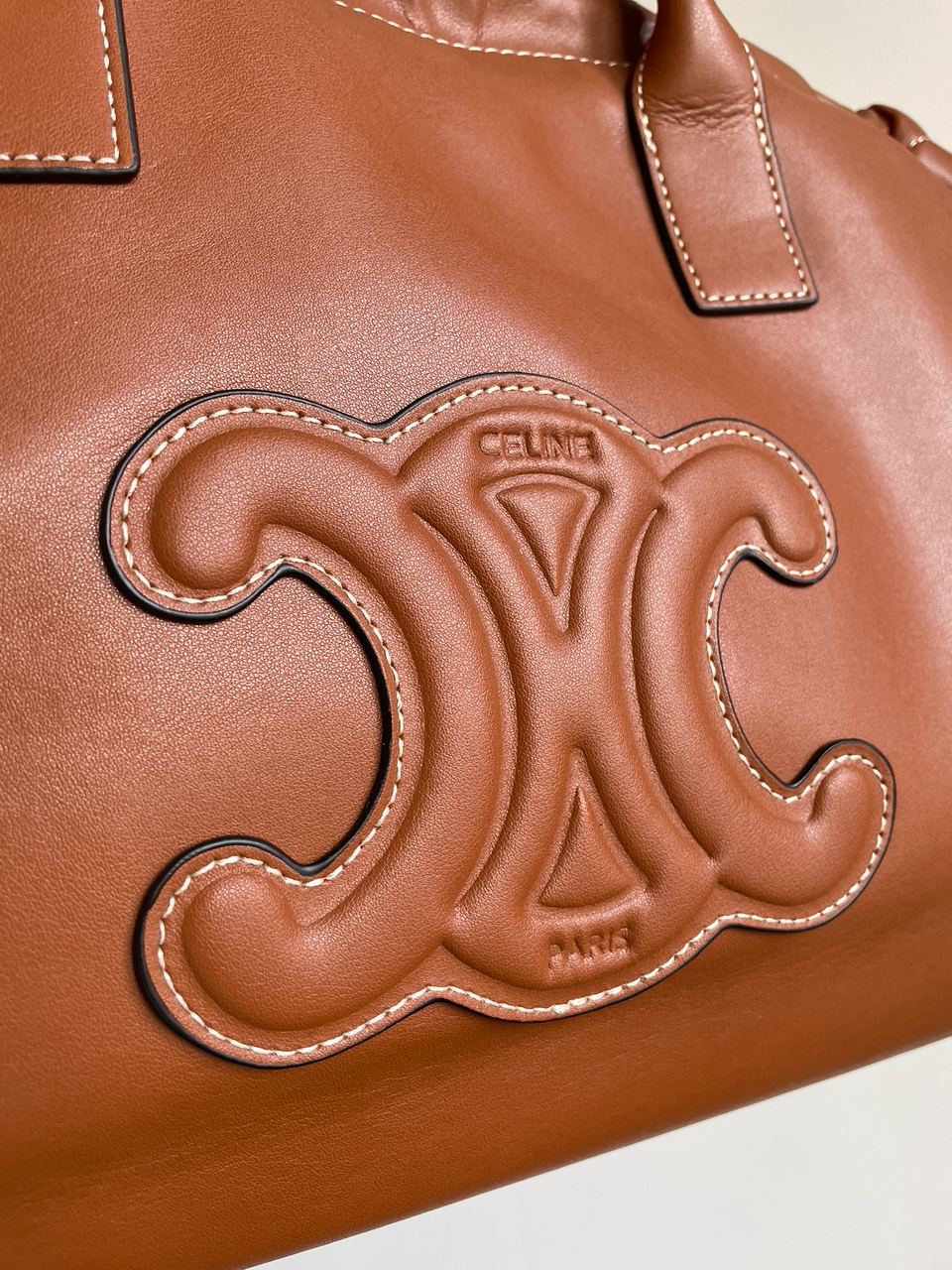 Celine Cabas Drawstring Cuir Triomphe In Smooth Calfskin Tan - 10