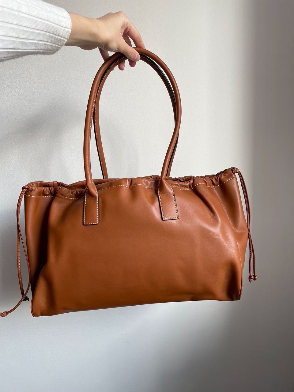 Celine Cabas Drawstring Cuir Triomphe In Smooth Calfskin Tan - 14