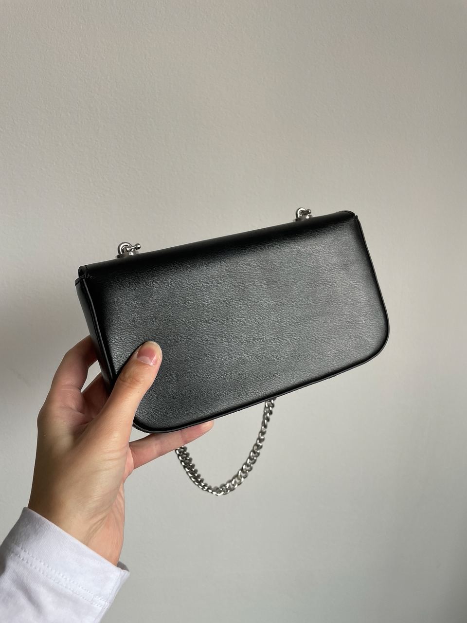 Celine Chain Shoulder Bag Claude In Shiny Calfskin Black/Silver - 8