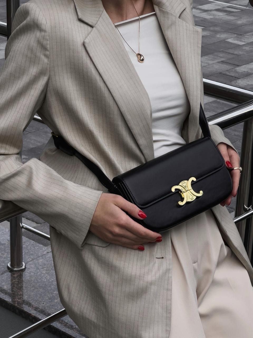 Celine Classique Triomphe Bag Black - 10