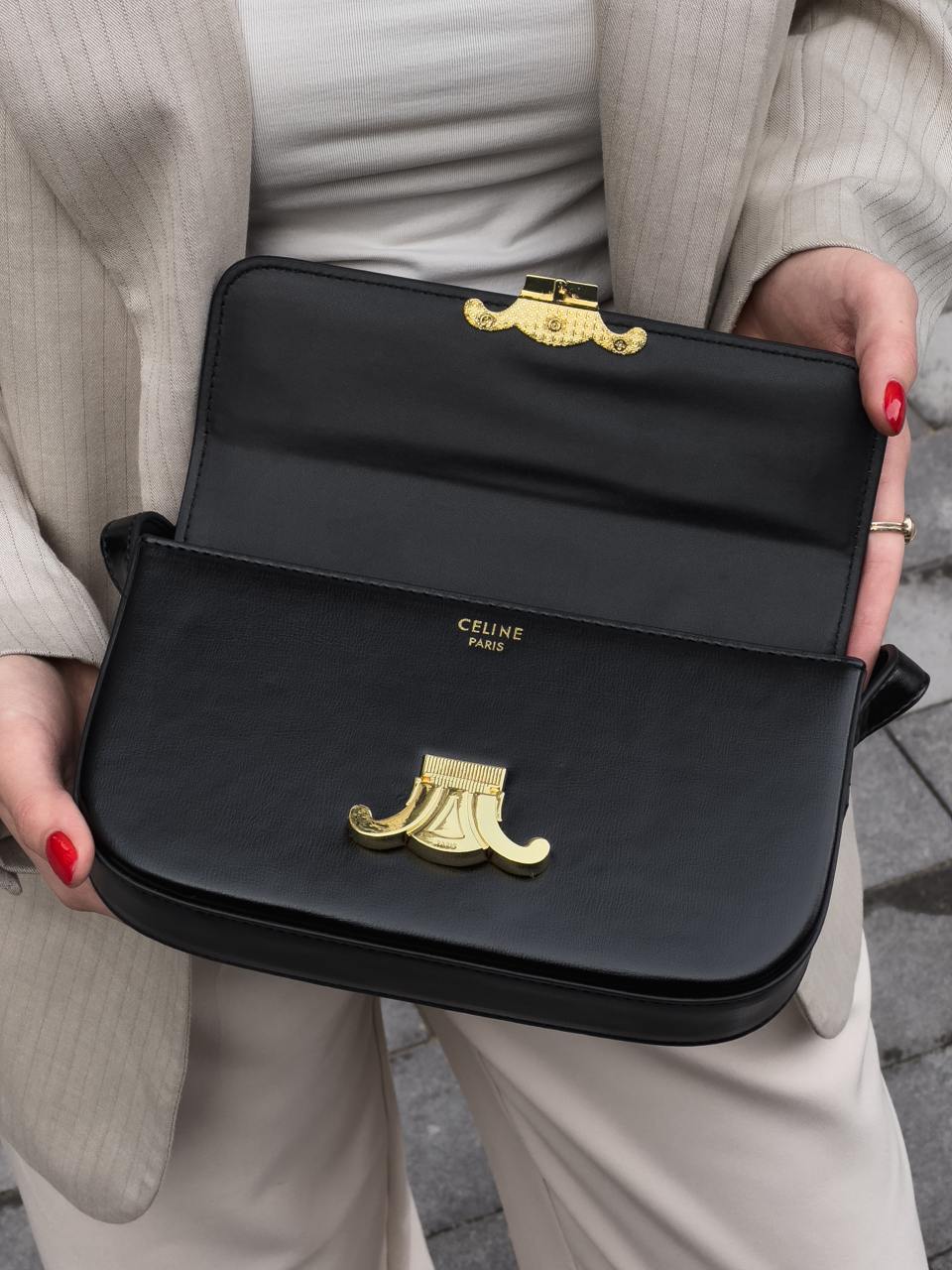 Celine Classique Triomphe Bag Black - 19